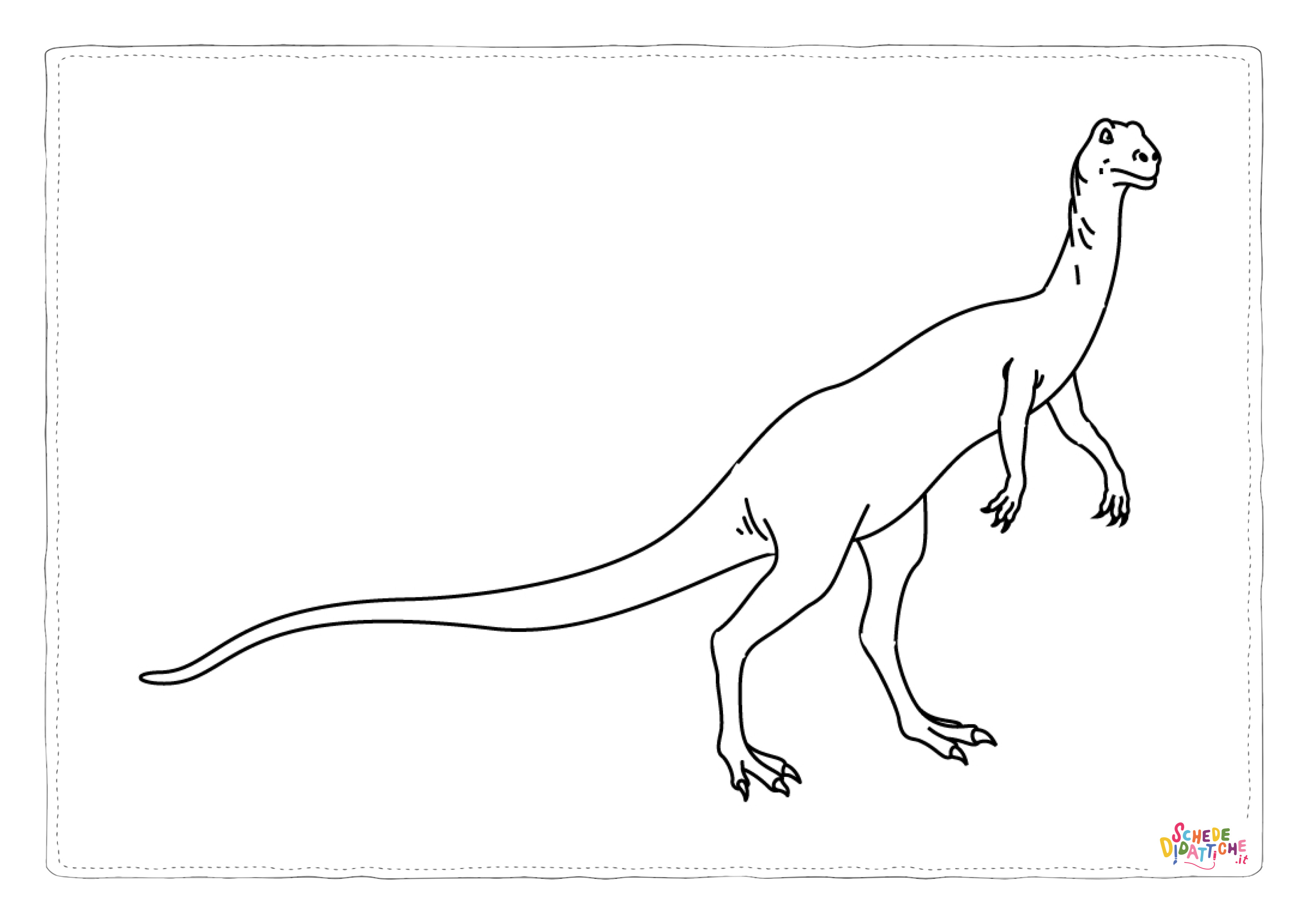 Disegno "Disegno di Velociraptor da stampare e colorare 14" Disegno di Velociraptor da stampare e colorare 14