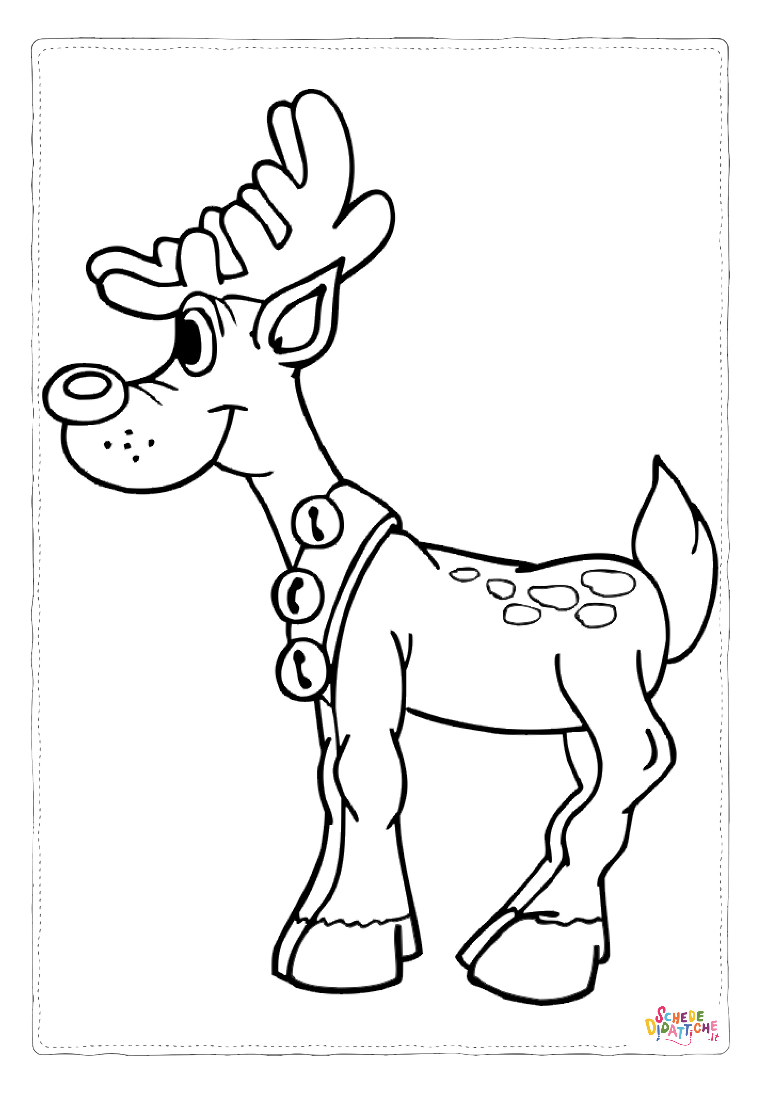Disegno "Disegno di renna da stampare e colorare 28" Disegno di renna da stampare e colorare 28