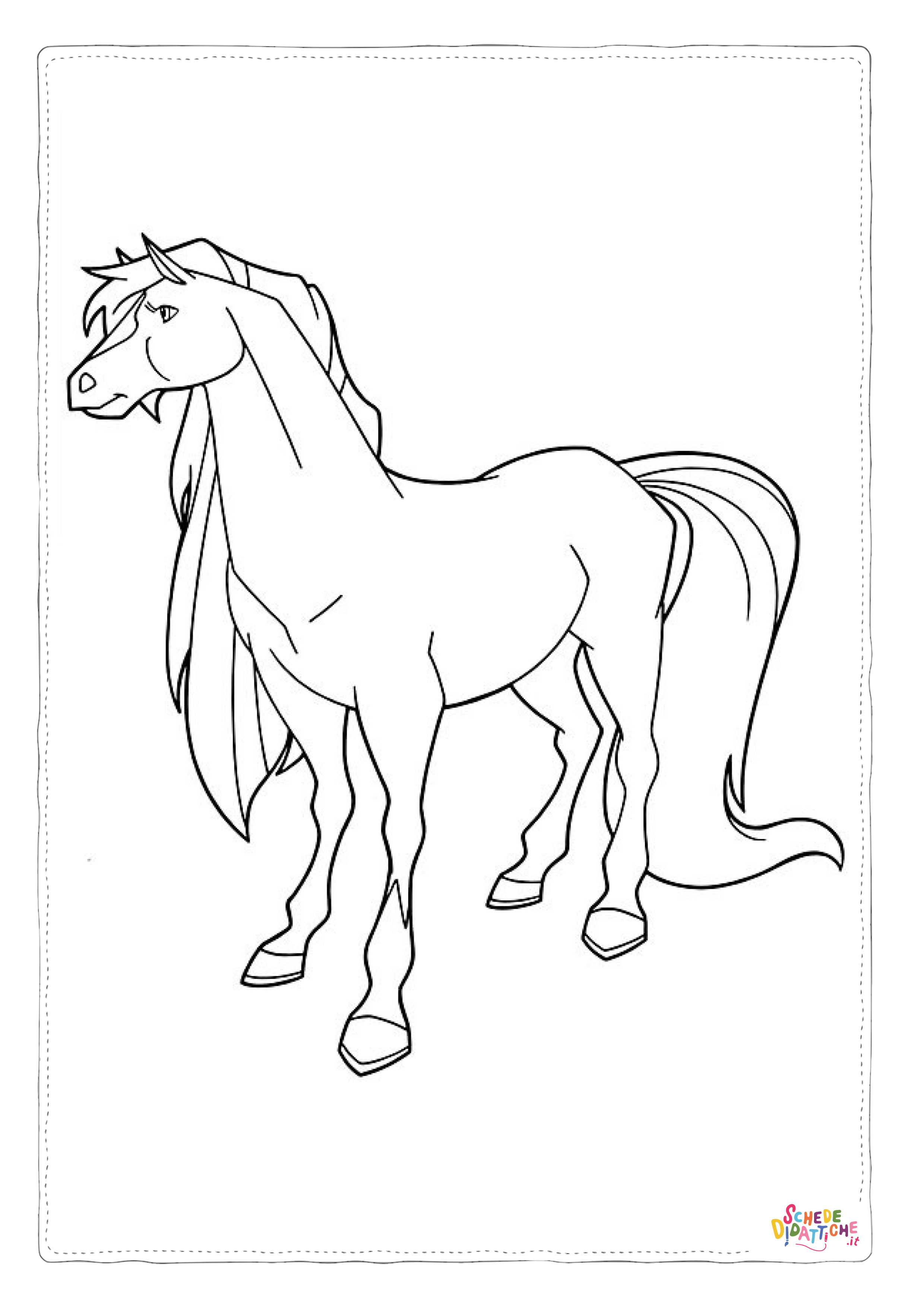 Disegno "Disegno di cavallo da stampare e colorare 87" Disegno di cavallo da stampare e colorare 87