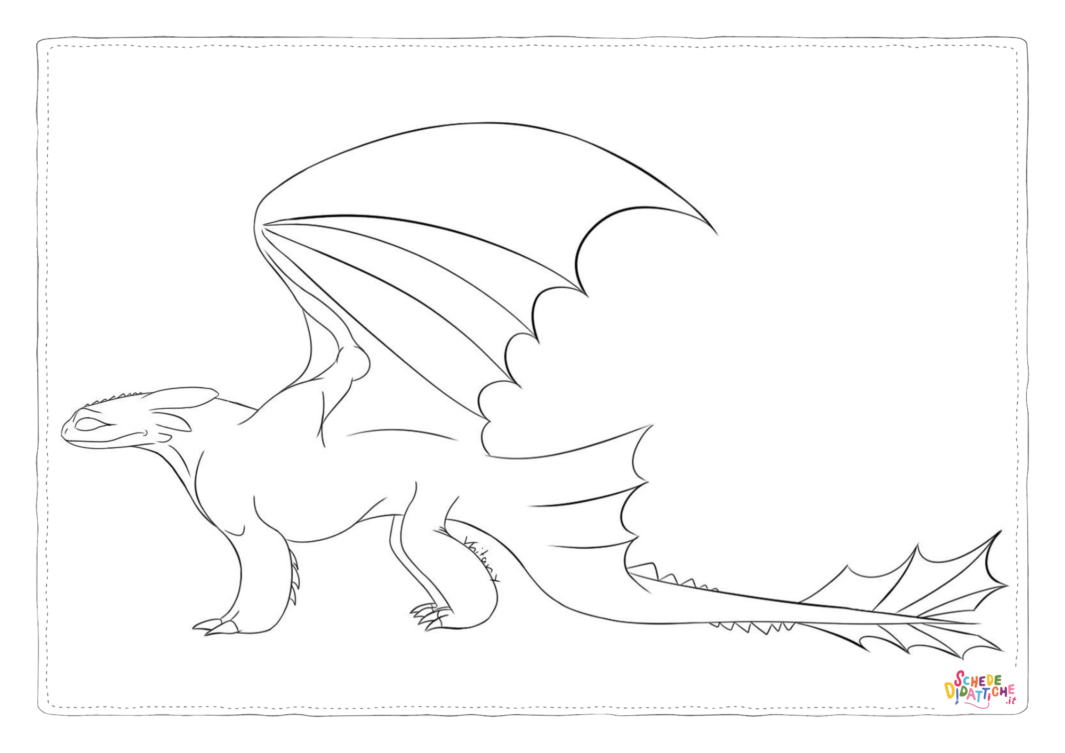 Disegno "Disegno di Dragon Trainer da stampare e colorare 12" Disegno di Dragon Trainer da stampare e colorare 12