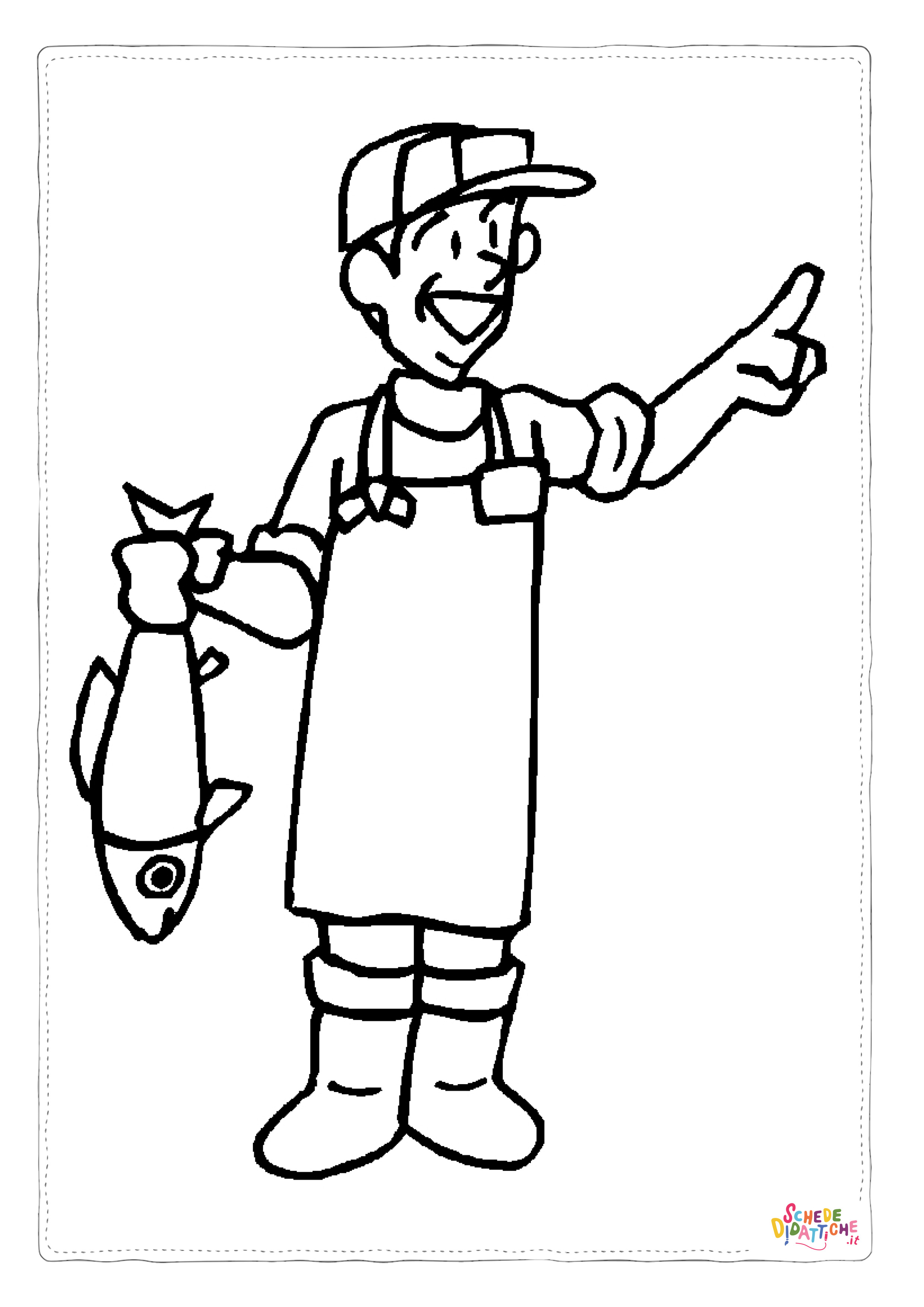 Disegno "Disegno di commerciante da stampare e colorare 3" Disegno di commerciante da stampare e colorare 3