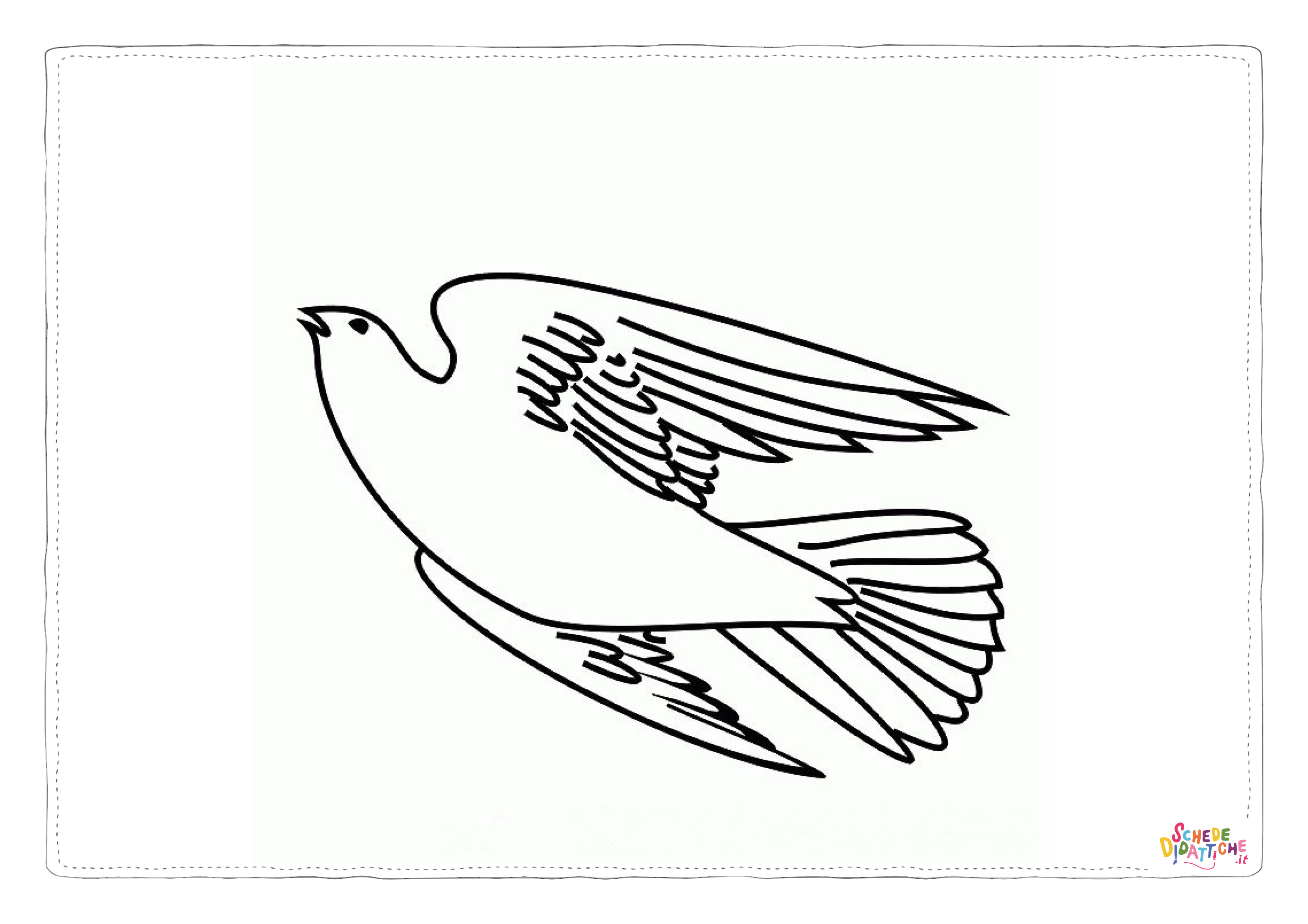 Disegno di colomba da stampare e colorare 42