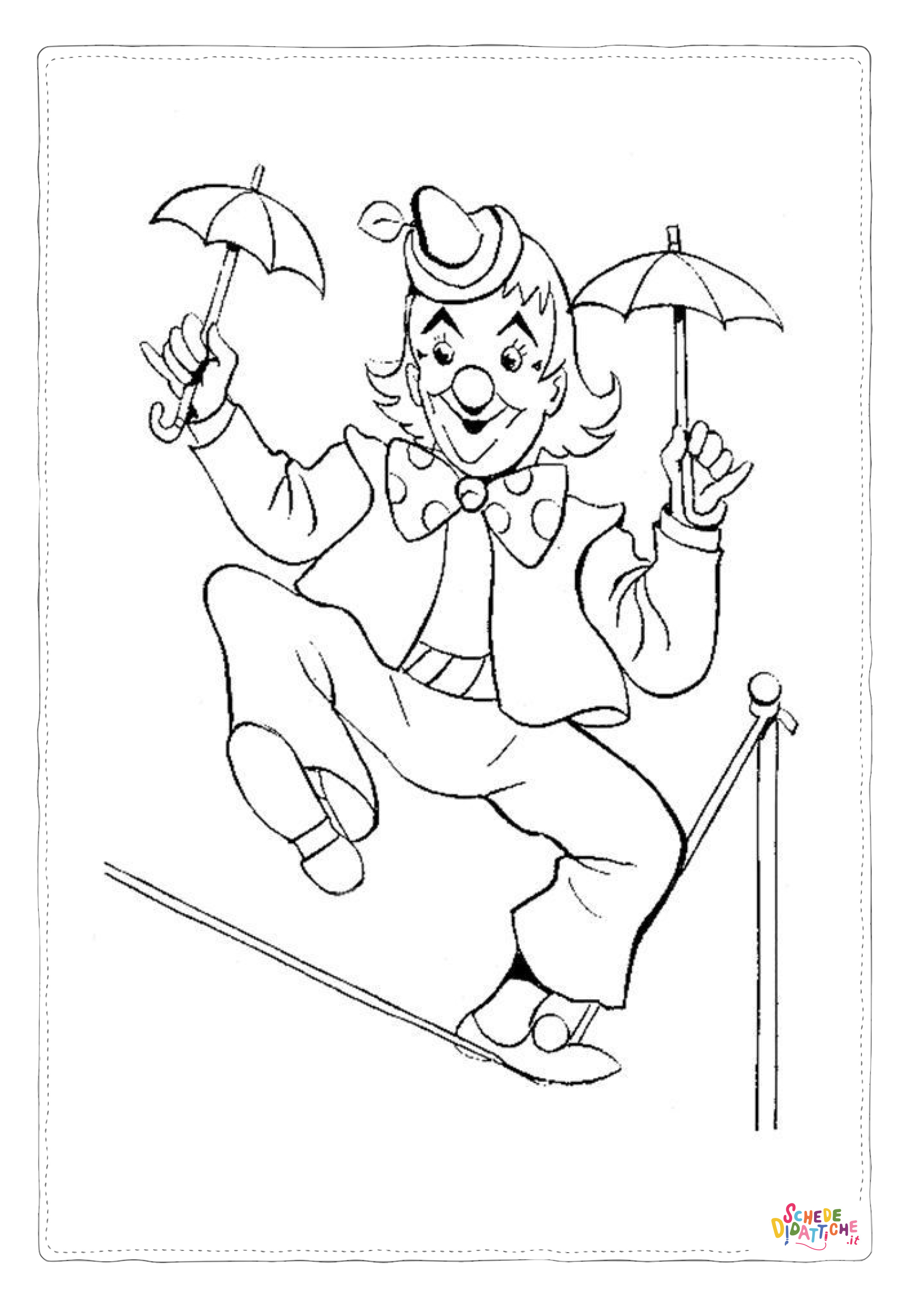 Disegno di clown da stampare e colorare 73