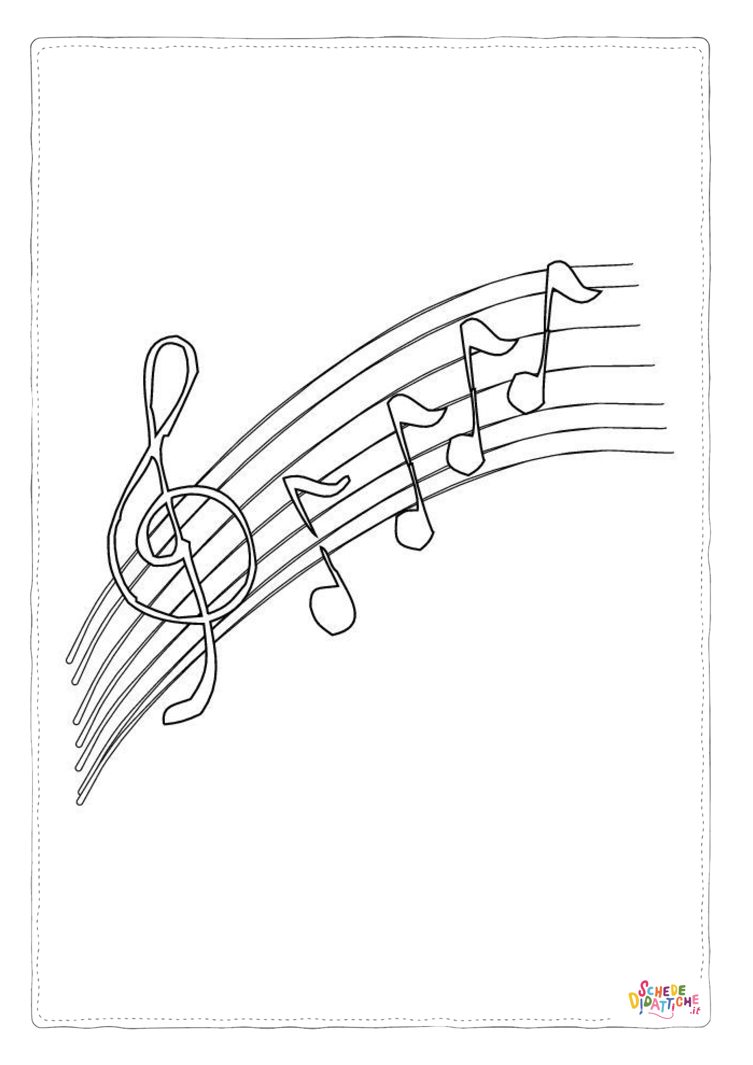 Disegno "Disegno di nota musicale da stampare e colorare 21" Disegno di nota musicale da stampare e colorare 21