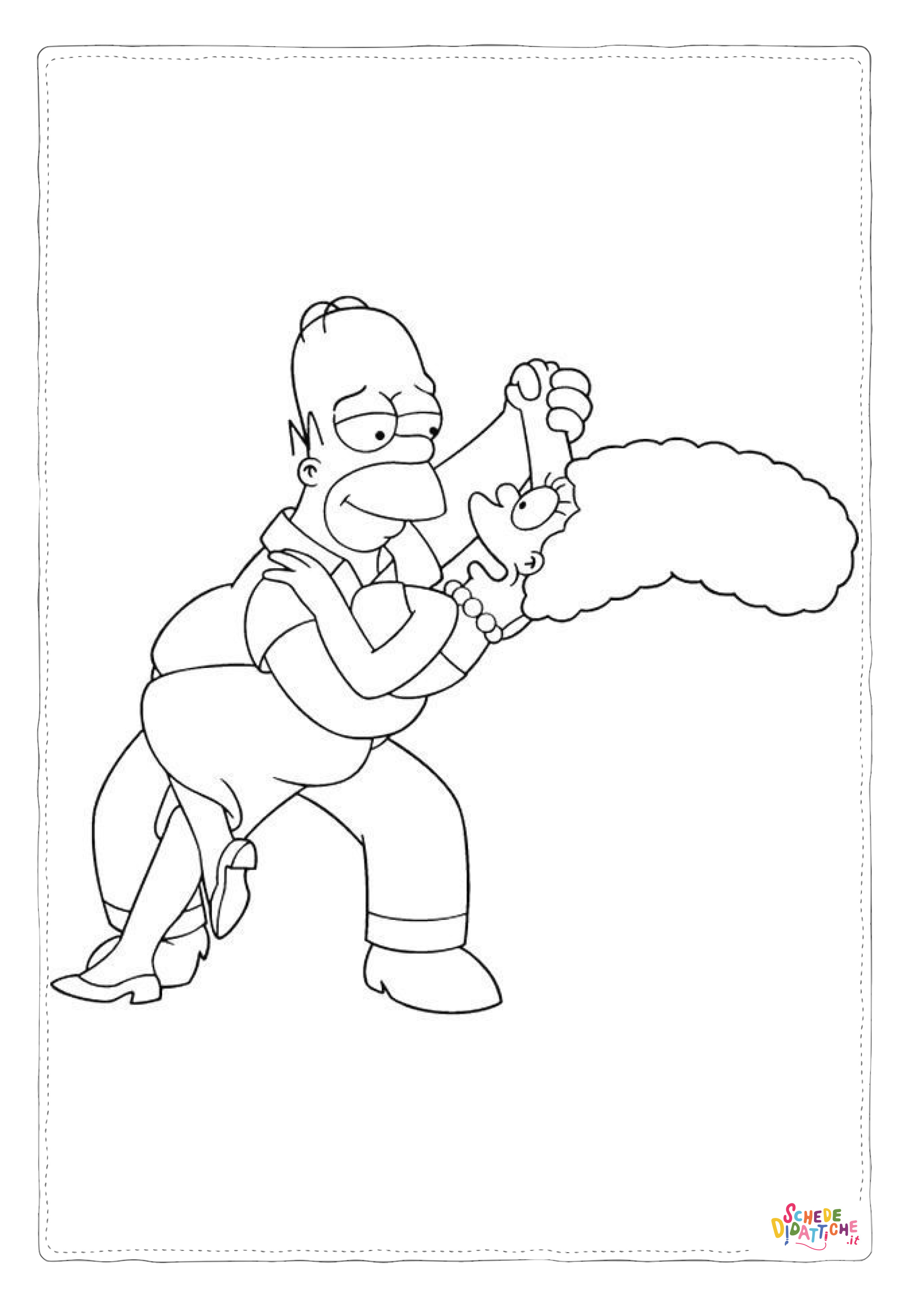 Disegno "Disegno di I Simpson da stampare e colorare 77" Disegno di I Simpson da stampare e colorare 77