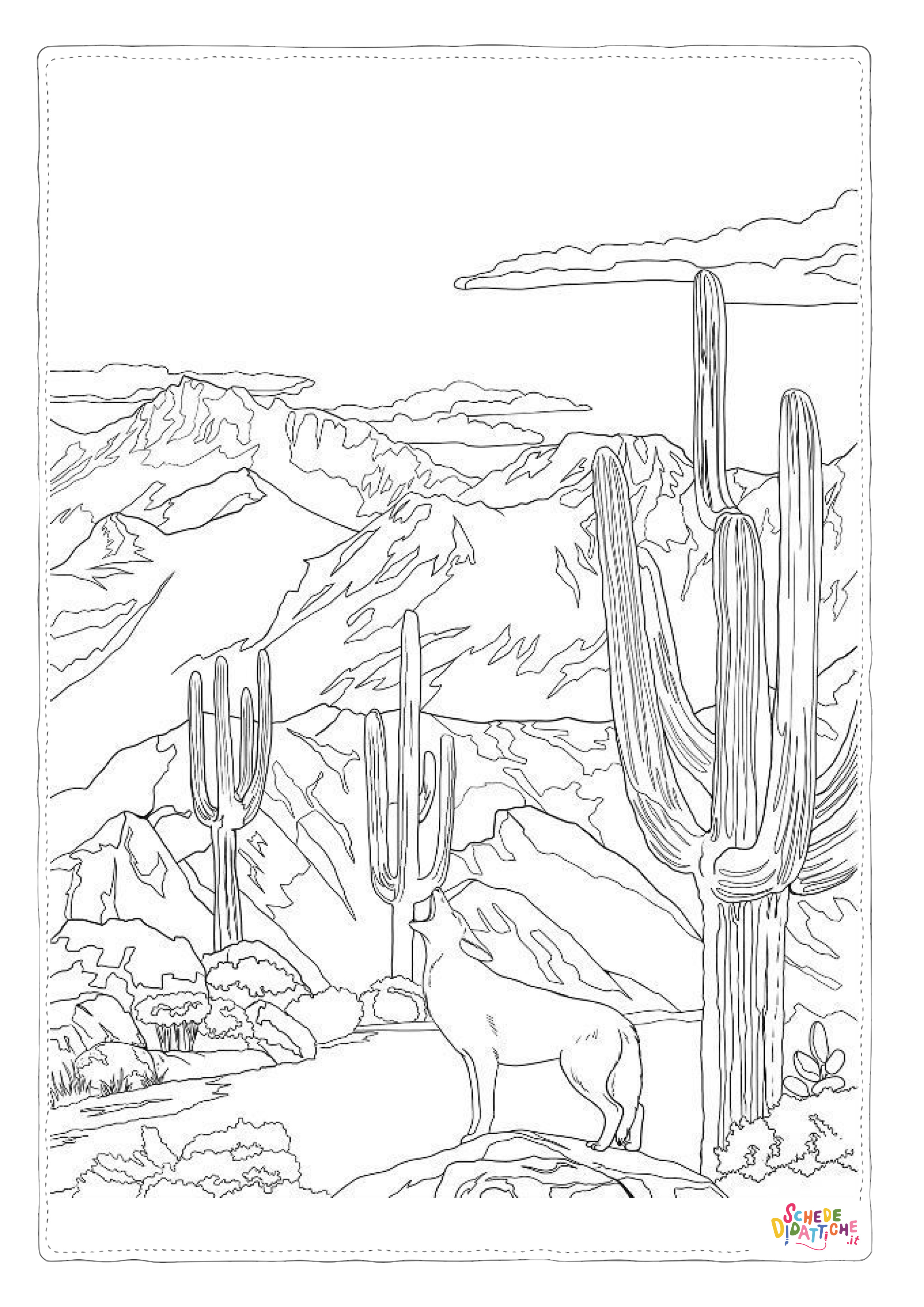 Disegno "Disegno di lupo da stampare e colorare 74" Disegno di lupo da stampare e colorare 74