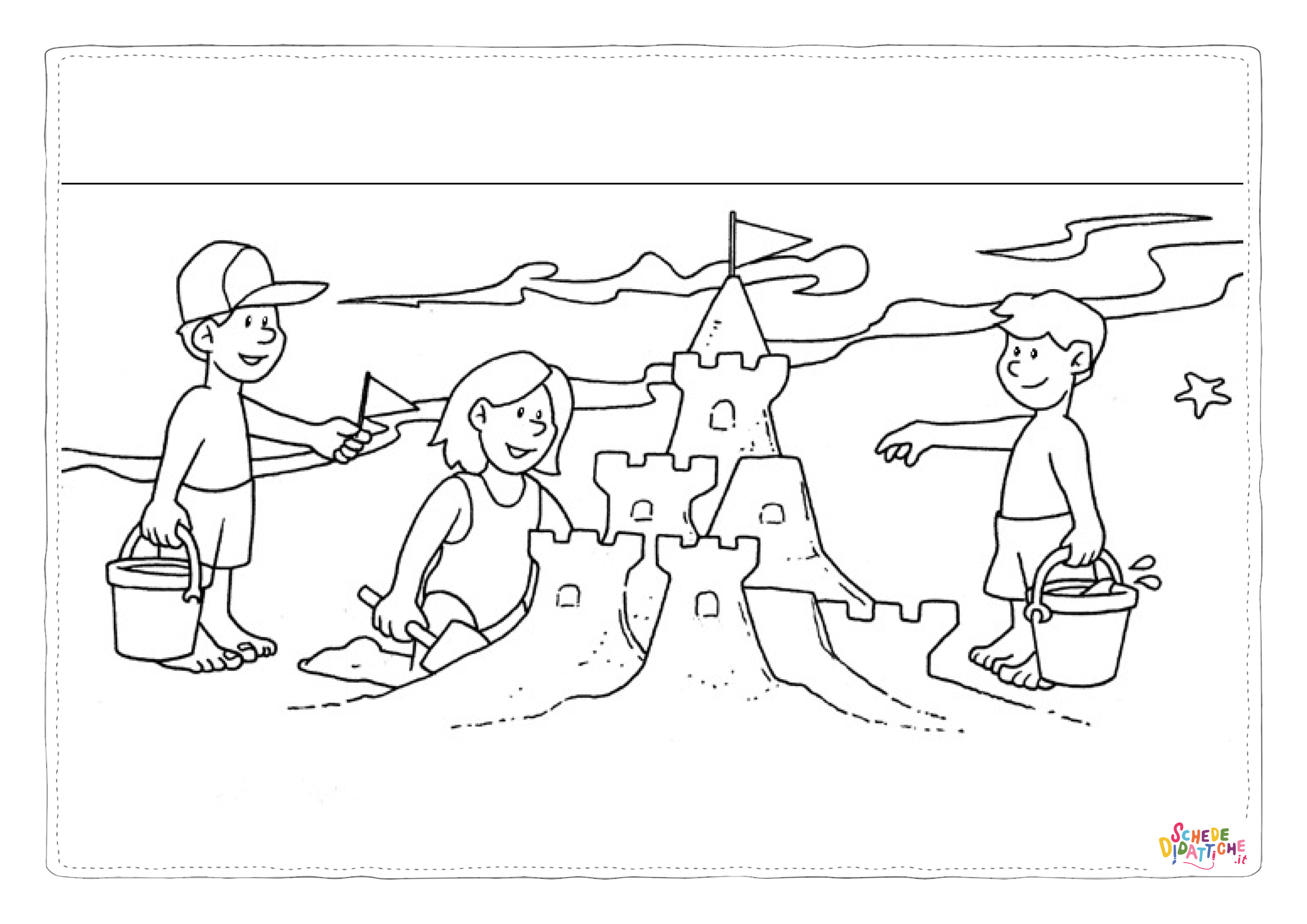 Disegno "Castelli di sapbbia in spiaggia 6" Castelli di sapbbia in spiaggia 6