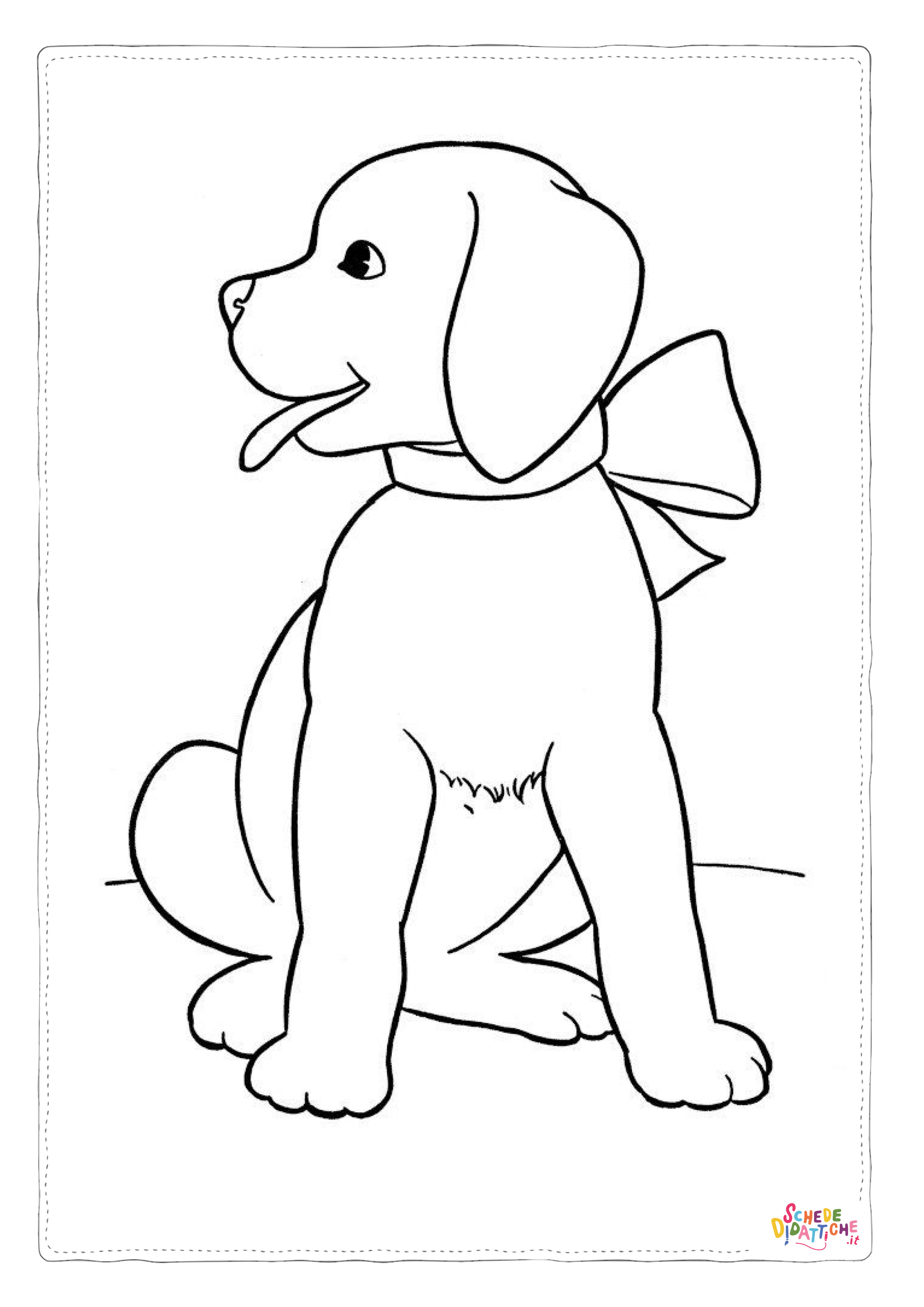 Disegno "Disegno di cane da stampare e colorare 221" Disegno di cane da stampare e colorare 221