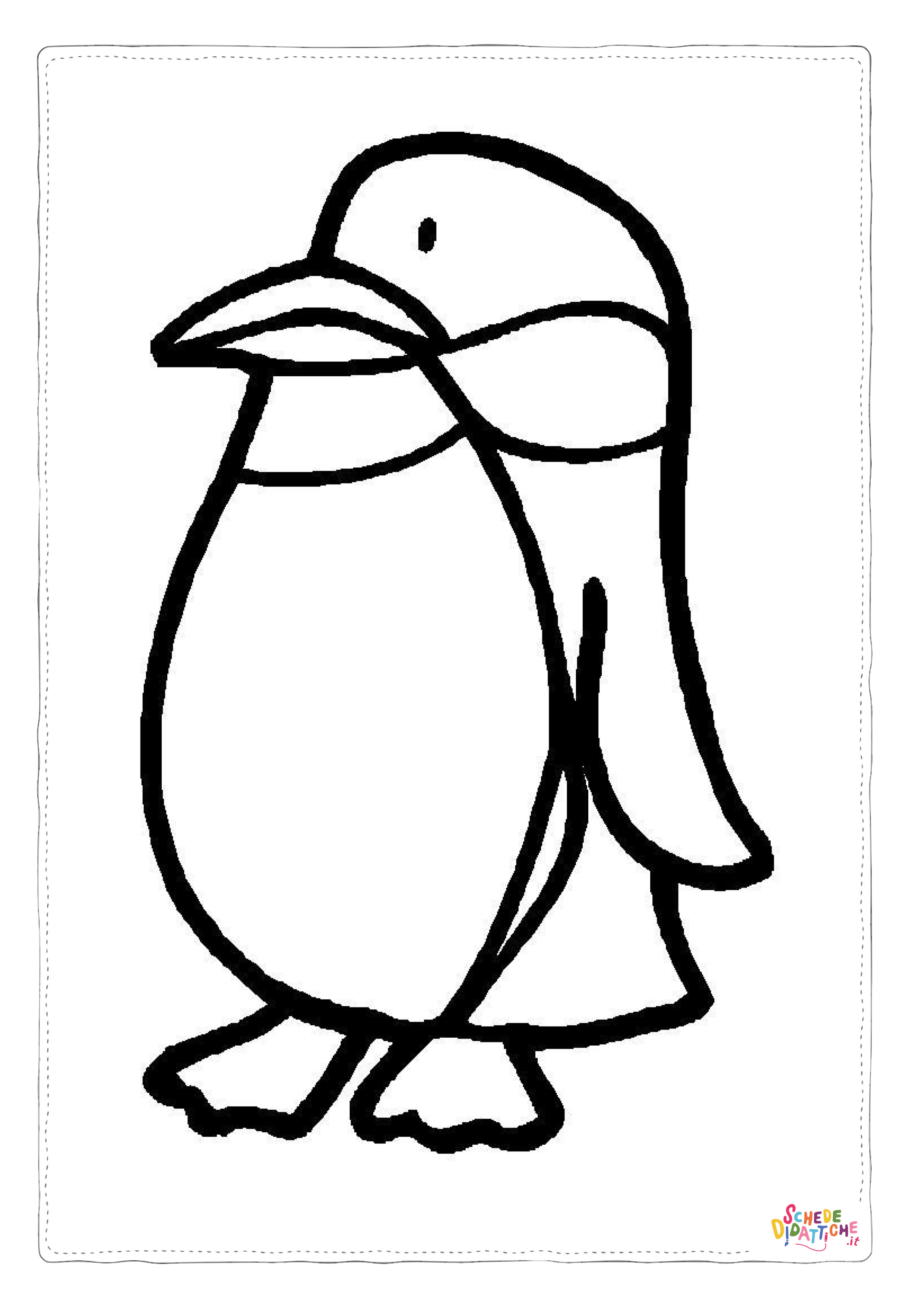 Disegno di pinguino da stampare e colorare 64
