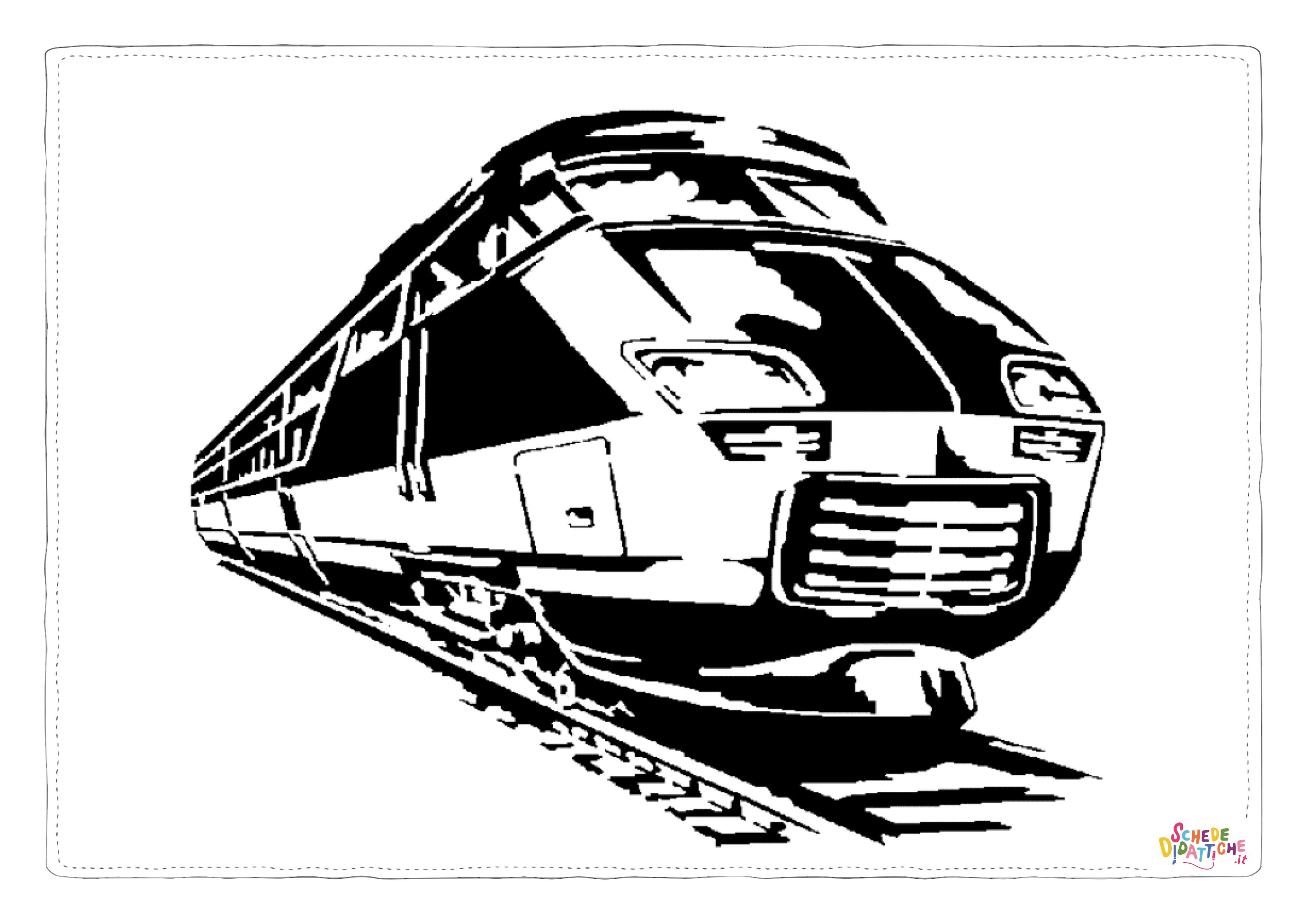 Disegno di treno da stampare e colorare 39