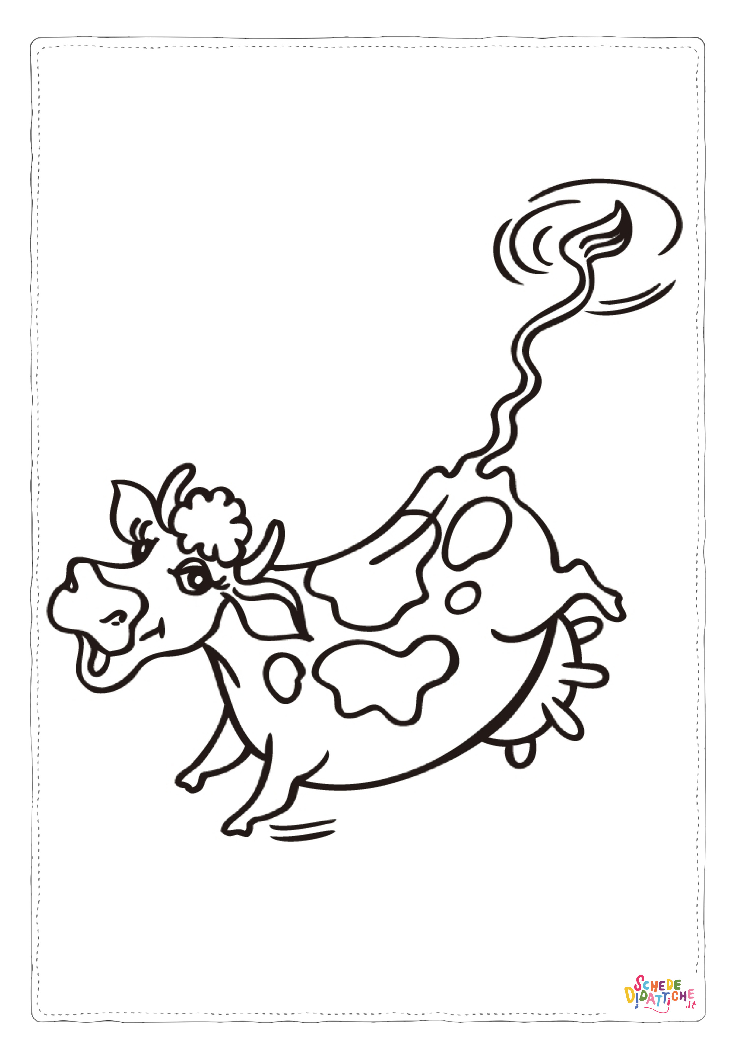 Disegno "Disegno di mucca da stampare e colorare 46" Disegno di mucca da stampare e colorare 46