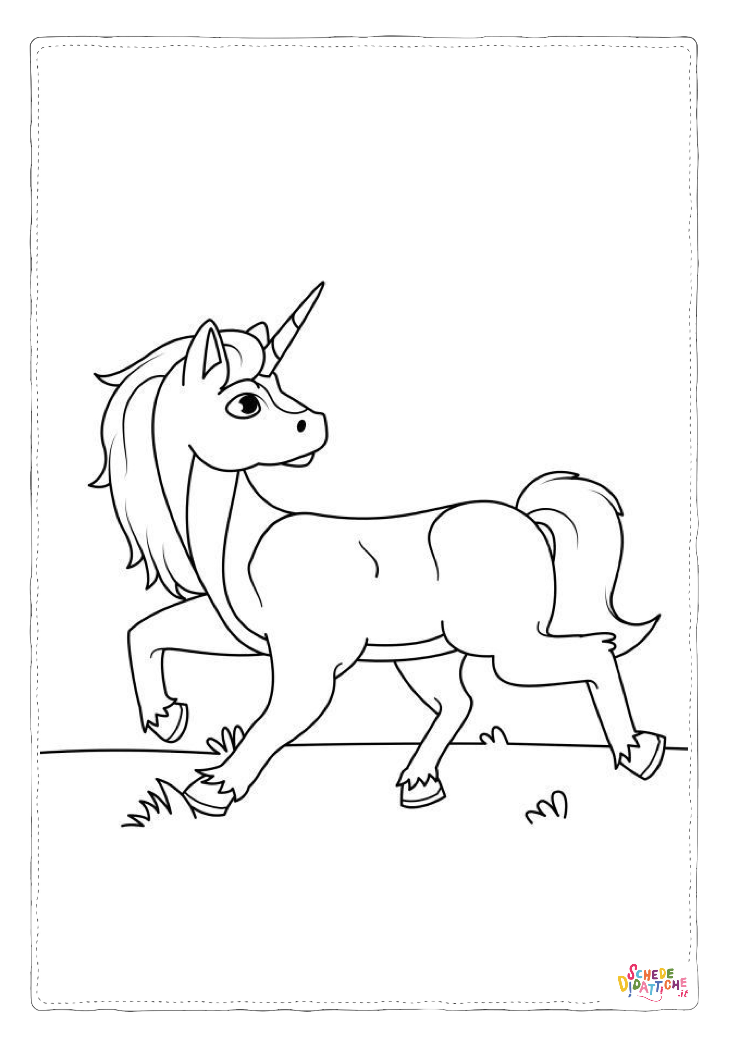 Disegno di unicorno da stampare e colorare 84