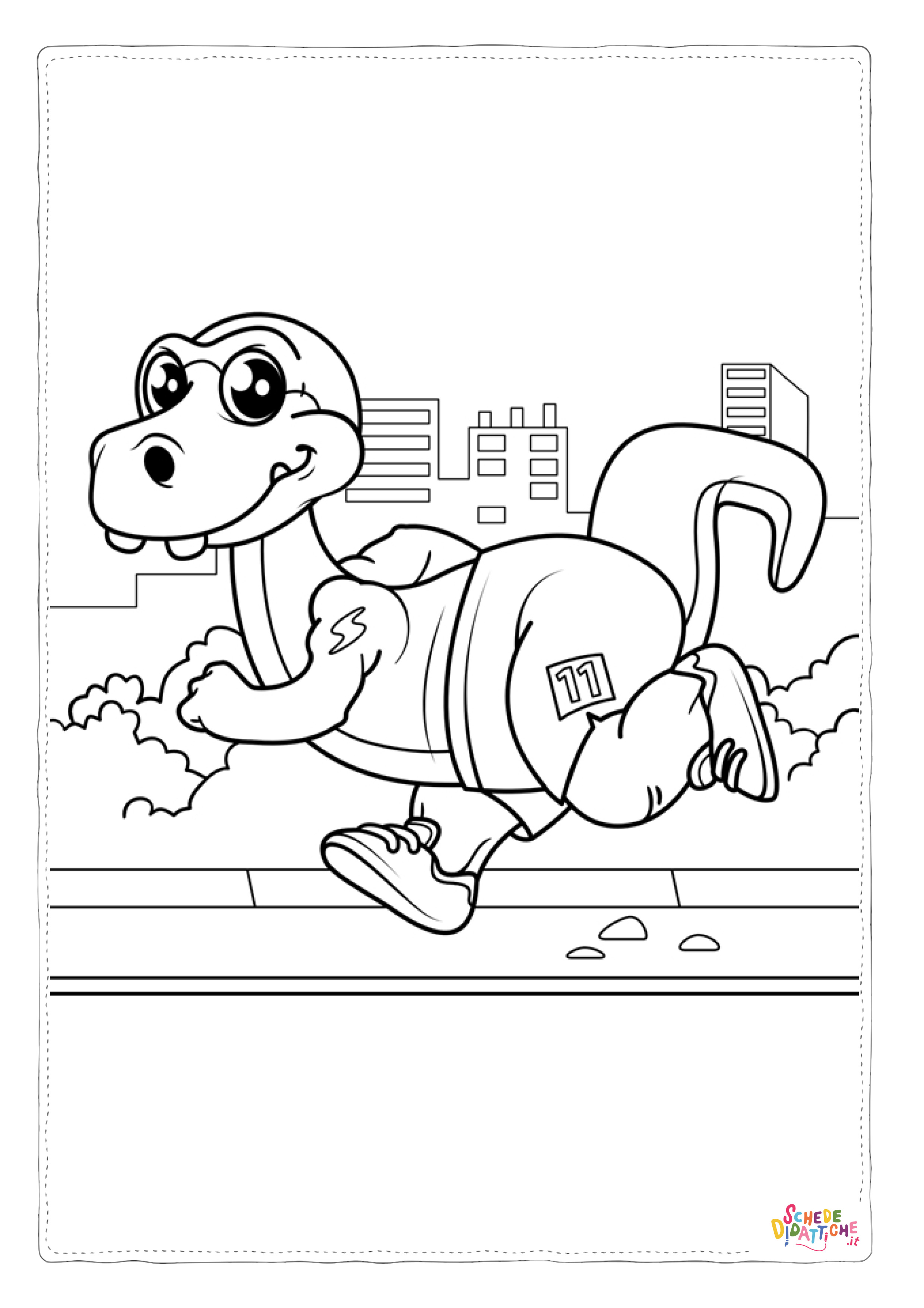 Disegno "Disegno di Dino da stampare e colorare 3" Disegno di Dino da stampare e colorare 3