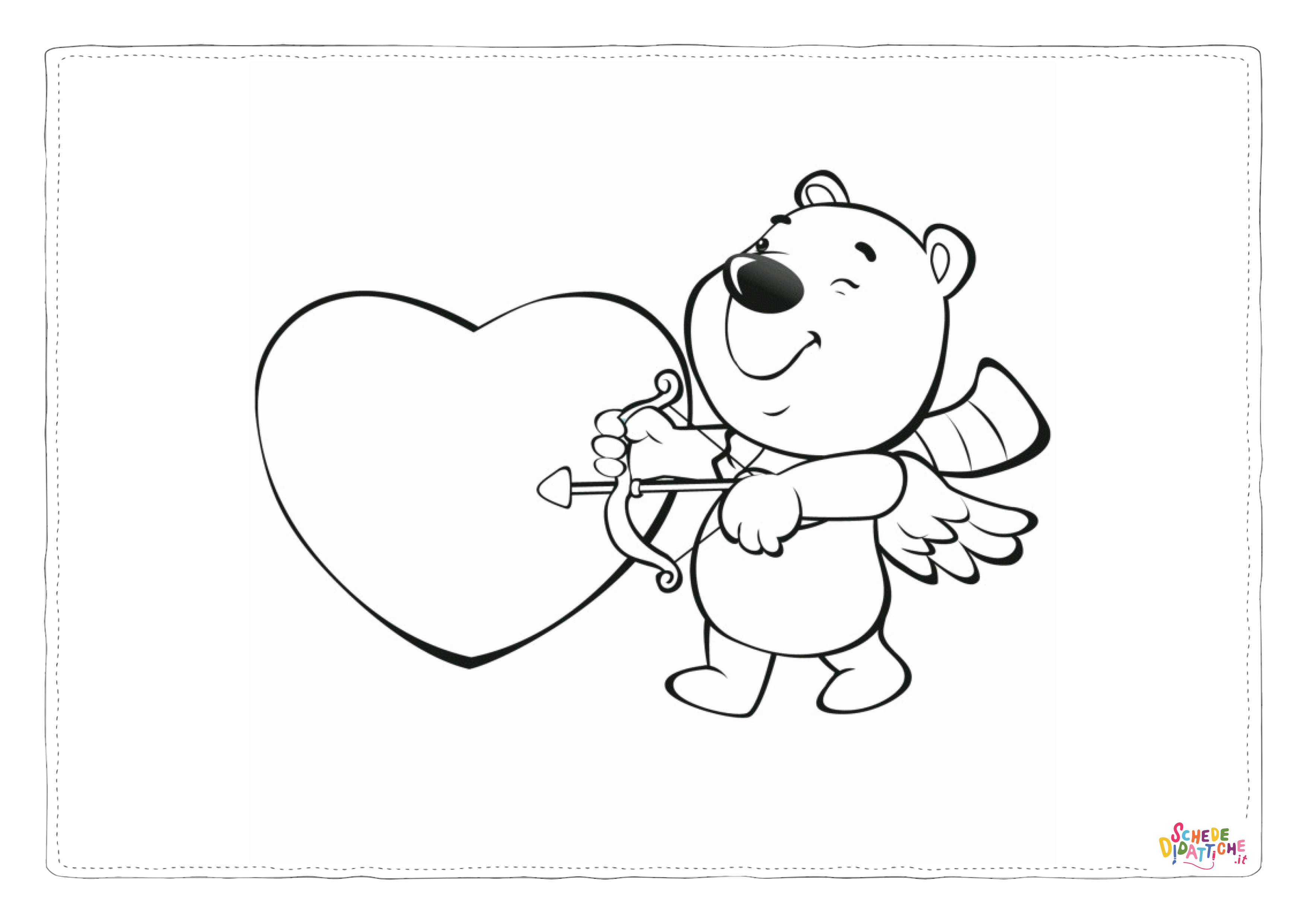 Disegno "Disegno di San Valentino da stampare e colorare 19" Disegno di San Valentino da stampare e colorare 19