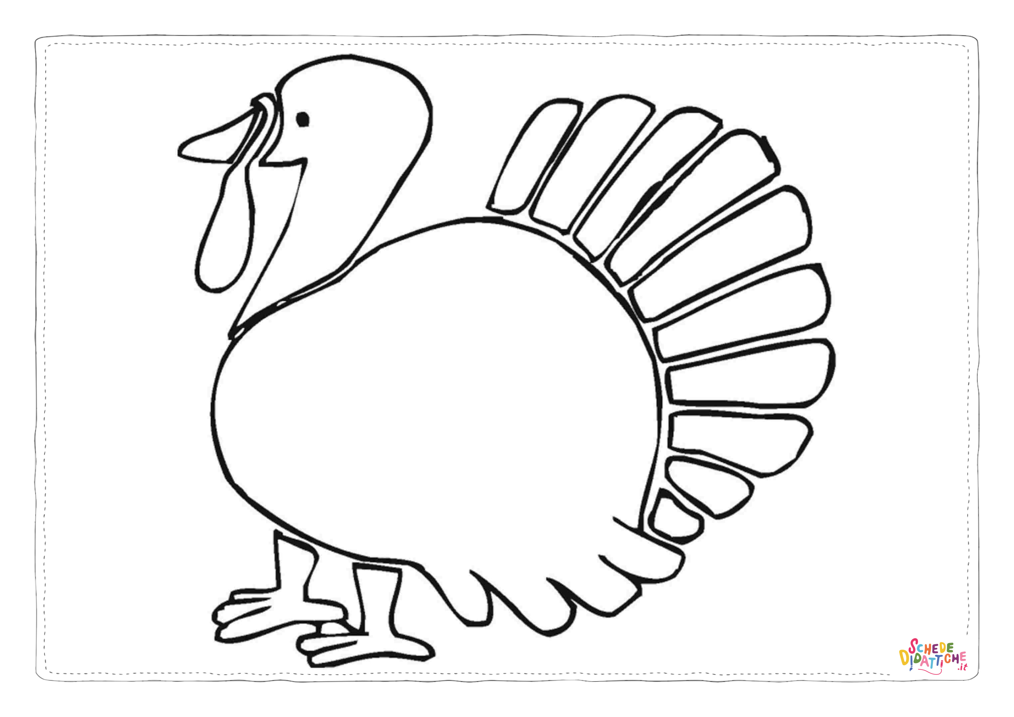 Disegno di tacchino da stampare e colorare 55