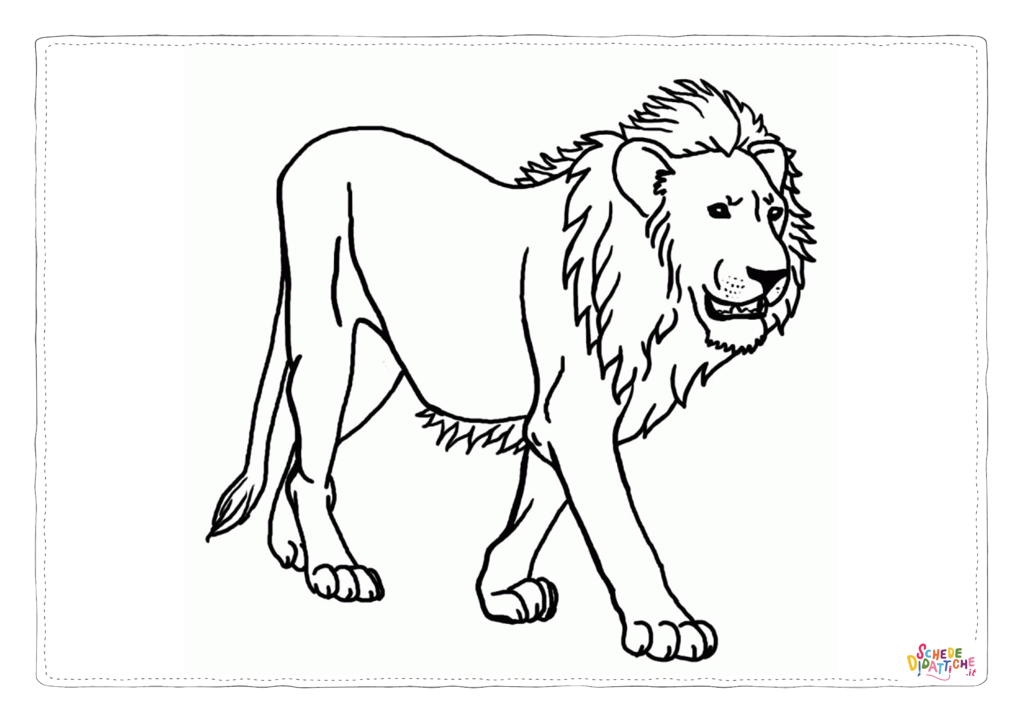 Disegno "Disegno di Re Leone da stampare e colorare 32" Disegno di Re Leone da stampare e colorare 32