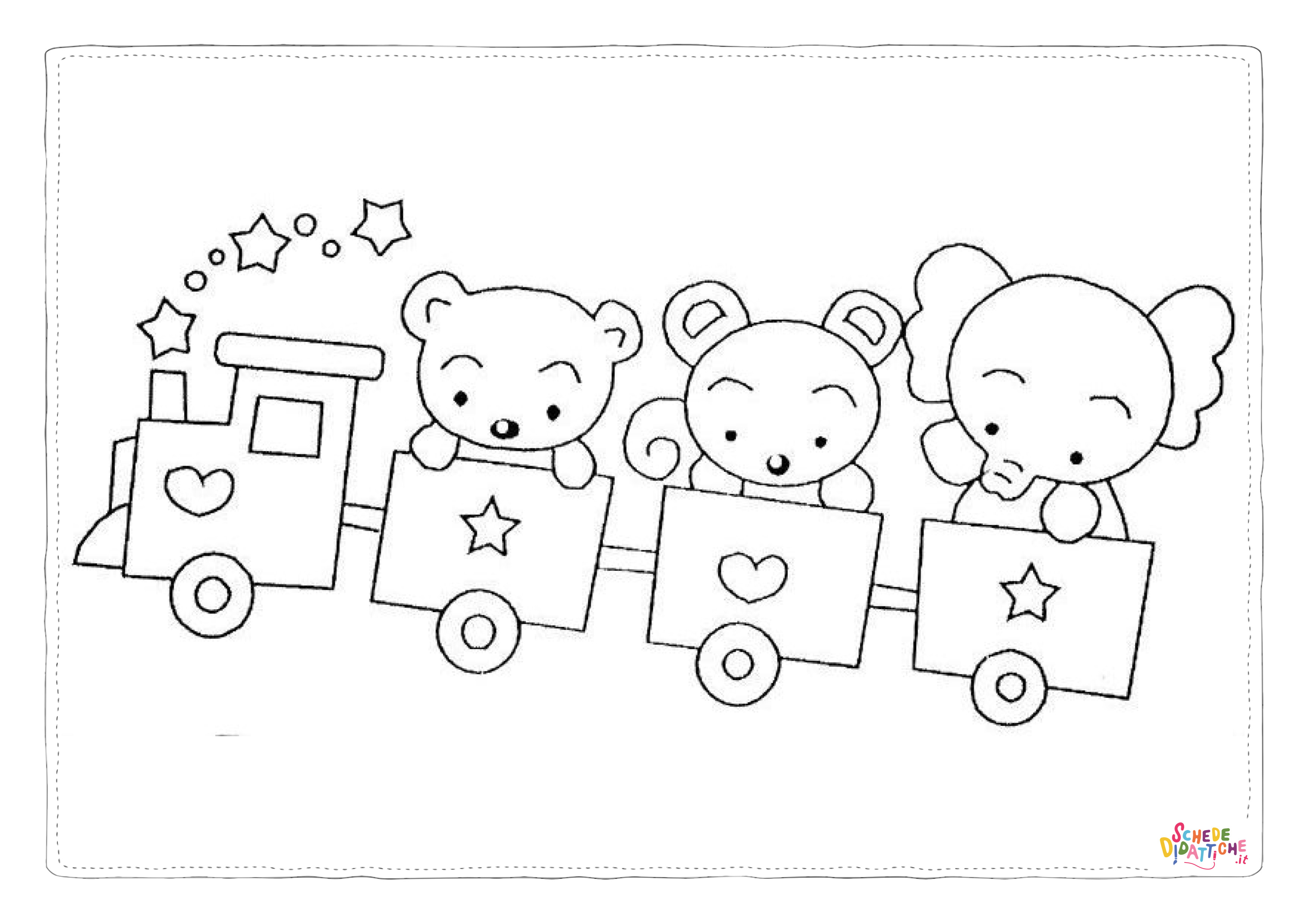 Disegno di treno da stampare e colorare 36