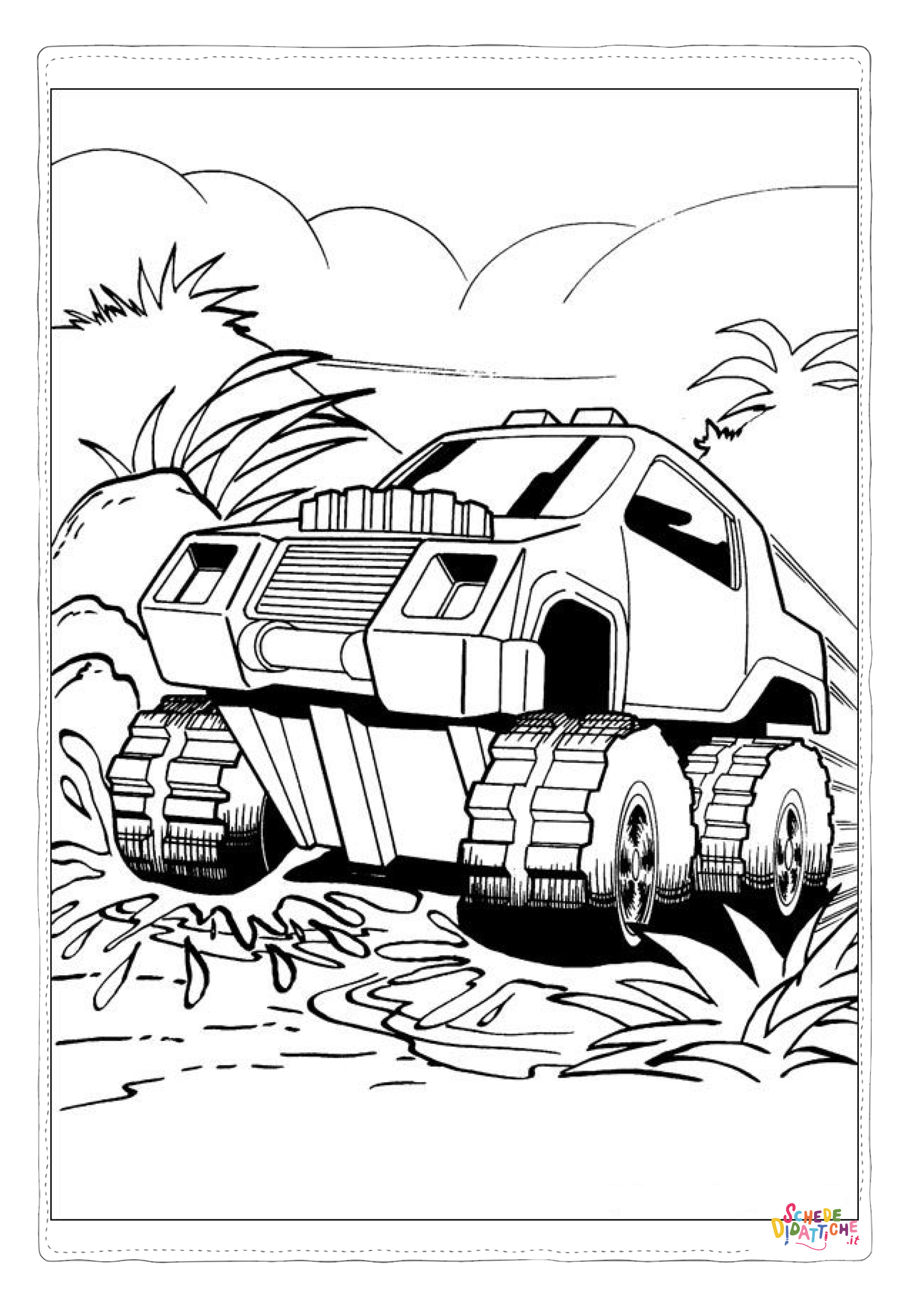 Disegno di monstertruck da stampare e colorare 31