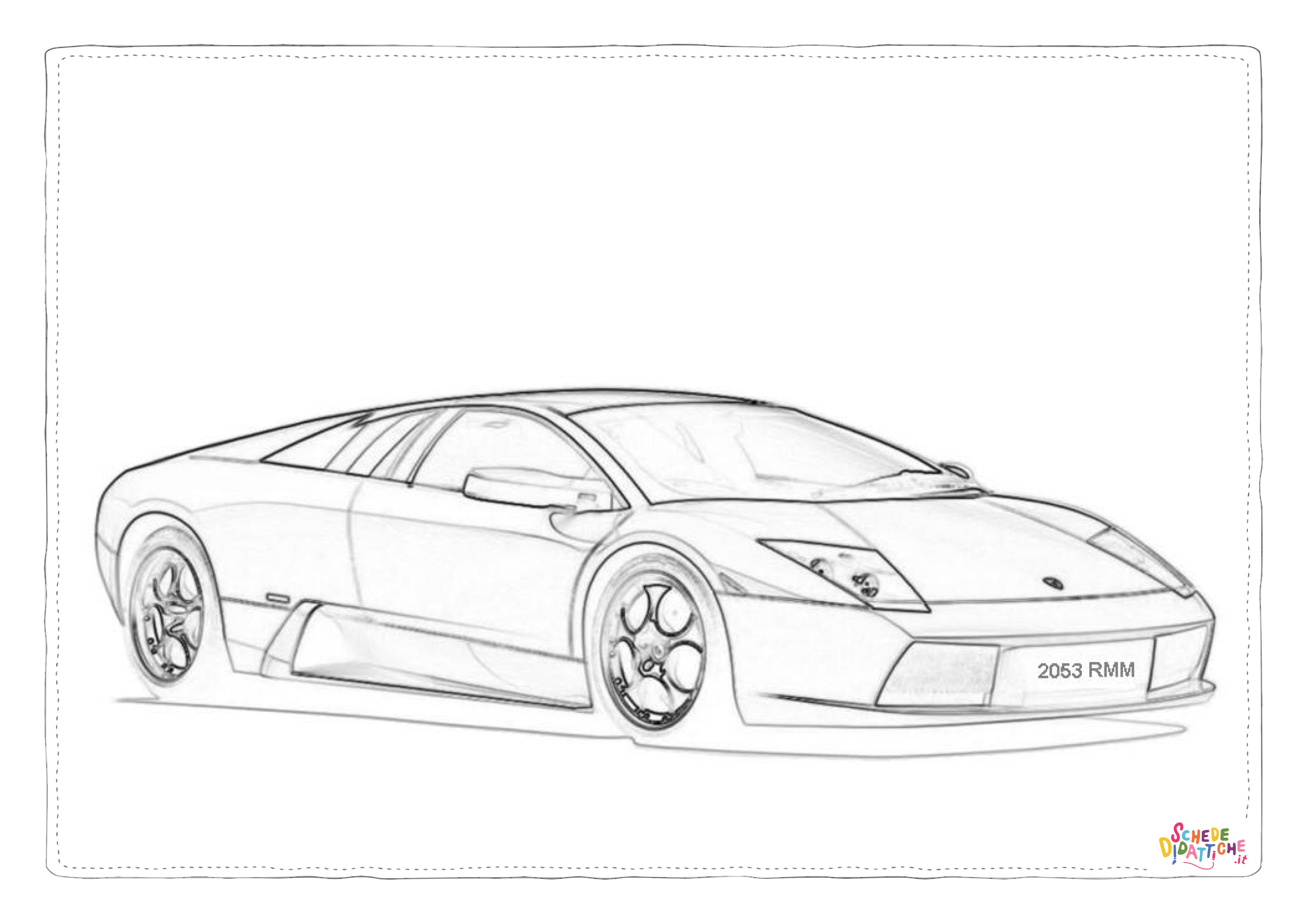 Disegno "Disegno di automobile da stampare e colorare 110" Disegno di automobile da stampare e colorare 110