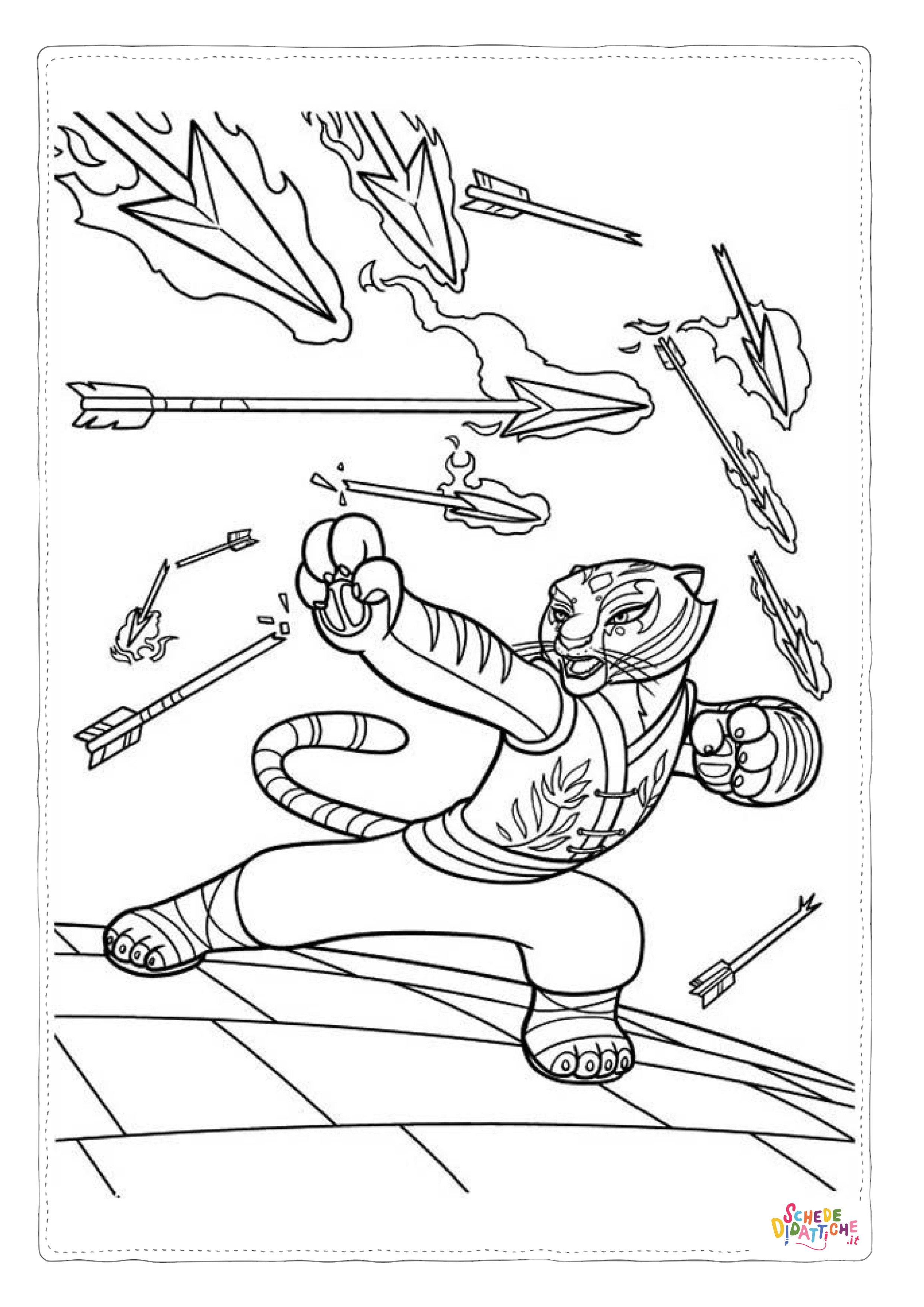 Disegno di Kung Fu Panda da stampare e colorare 39