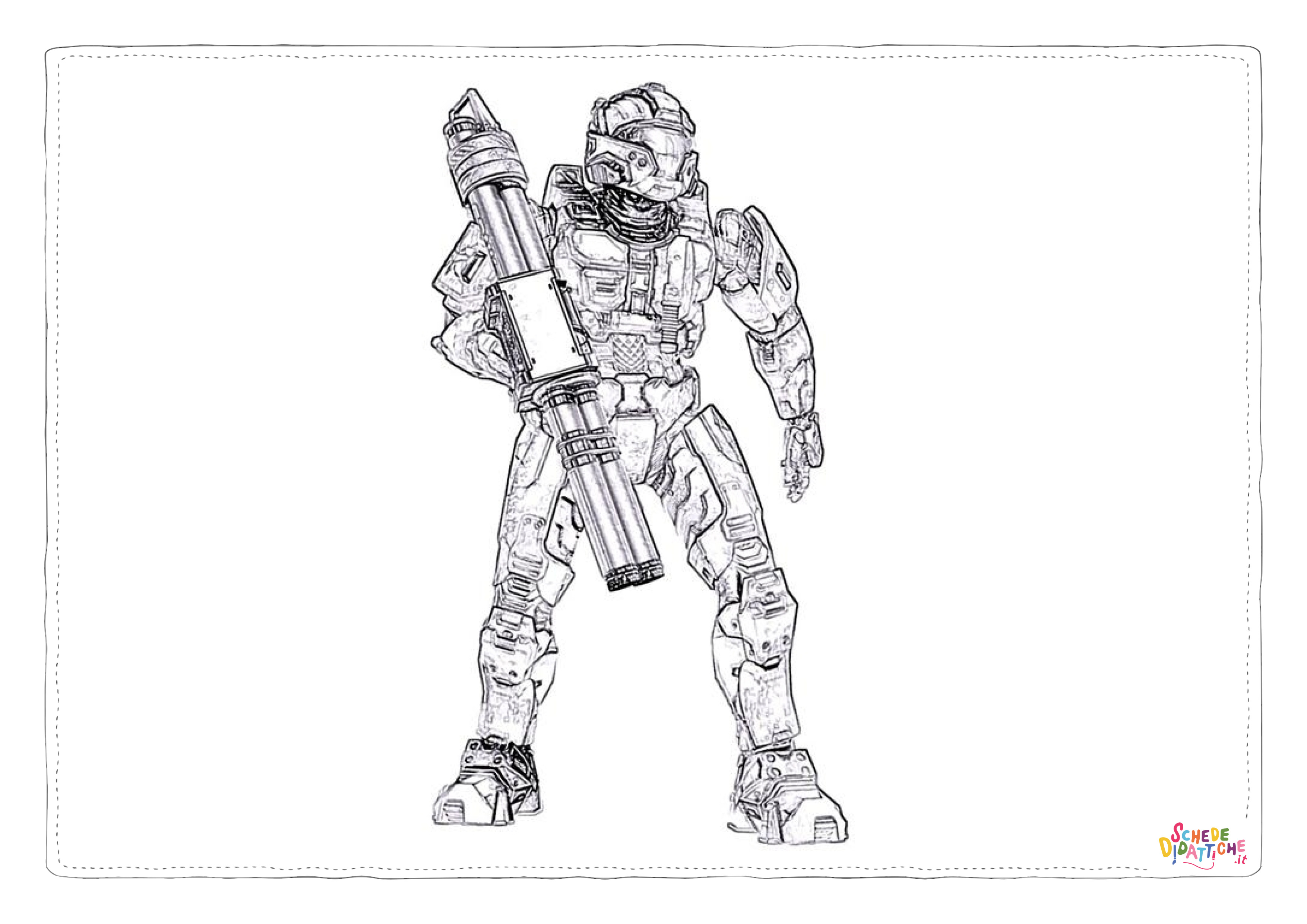 Disegno "Disegno di Halo da stampare e colorare 1" Disegno di Halo da stampare e colorare 1