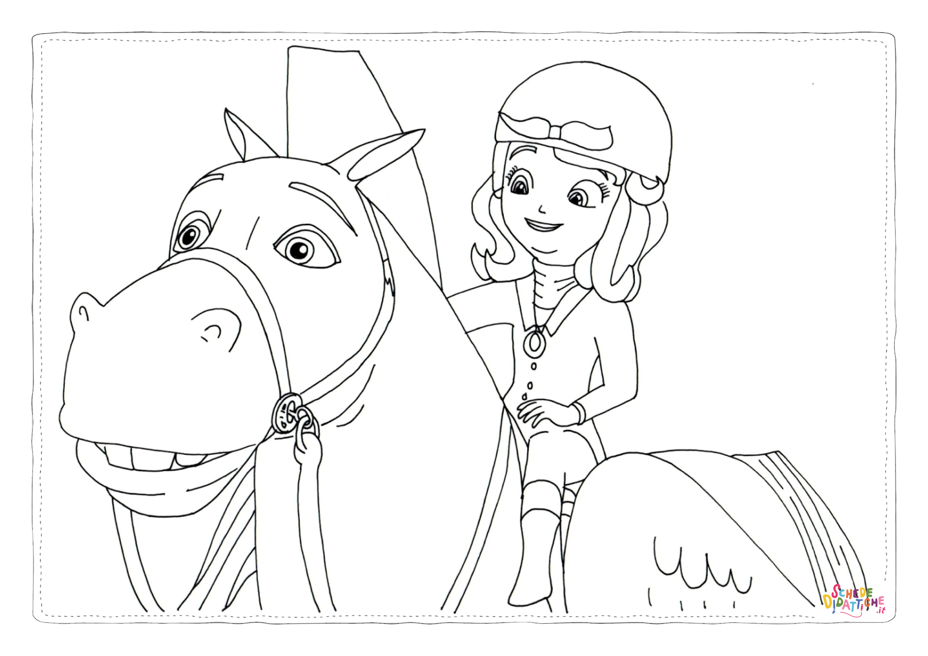 Disegno di equitazione da stampare e colorare 27