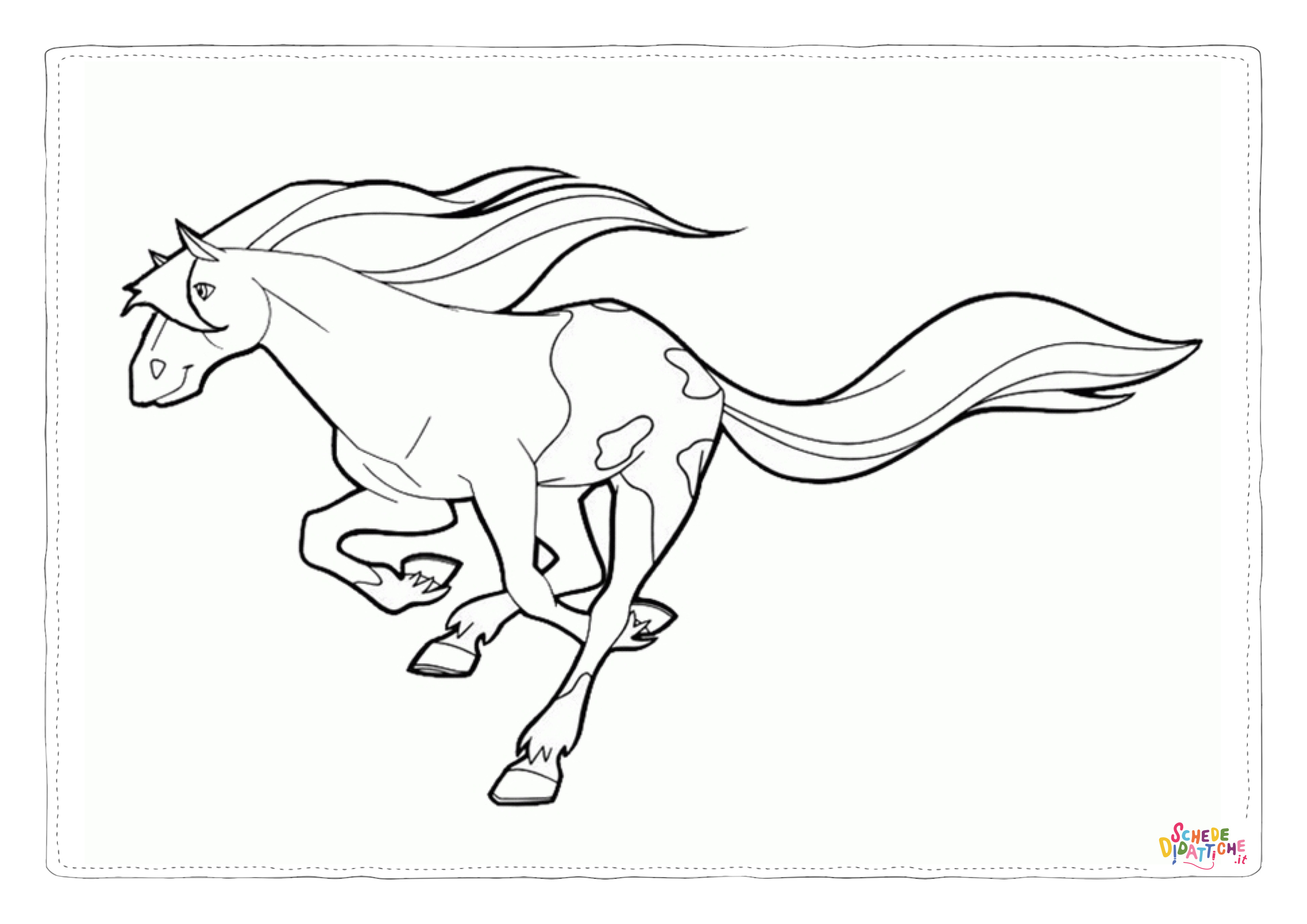 Disegno "Disegno di cavallo da stampare e colorare 14" Disegno di cavallo da stampare e colorare 14
