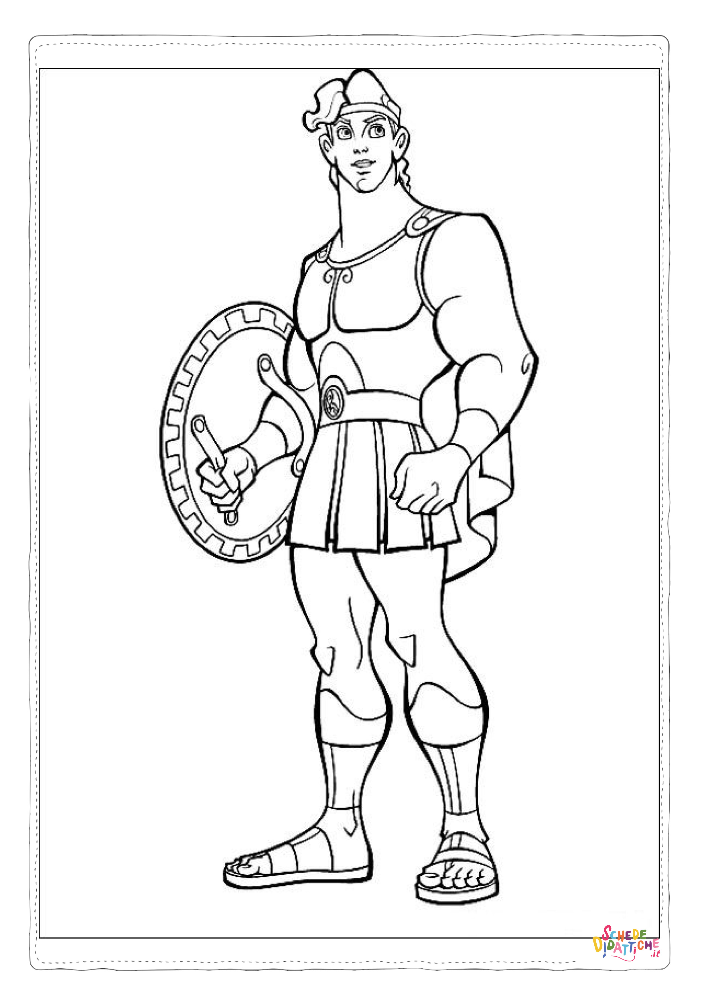 Disegno "Disegno di Hercules da stampare e colorare 24" Disegno di Hercules da stampare e colorare 24
