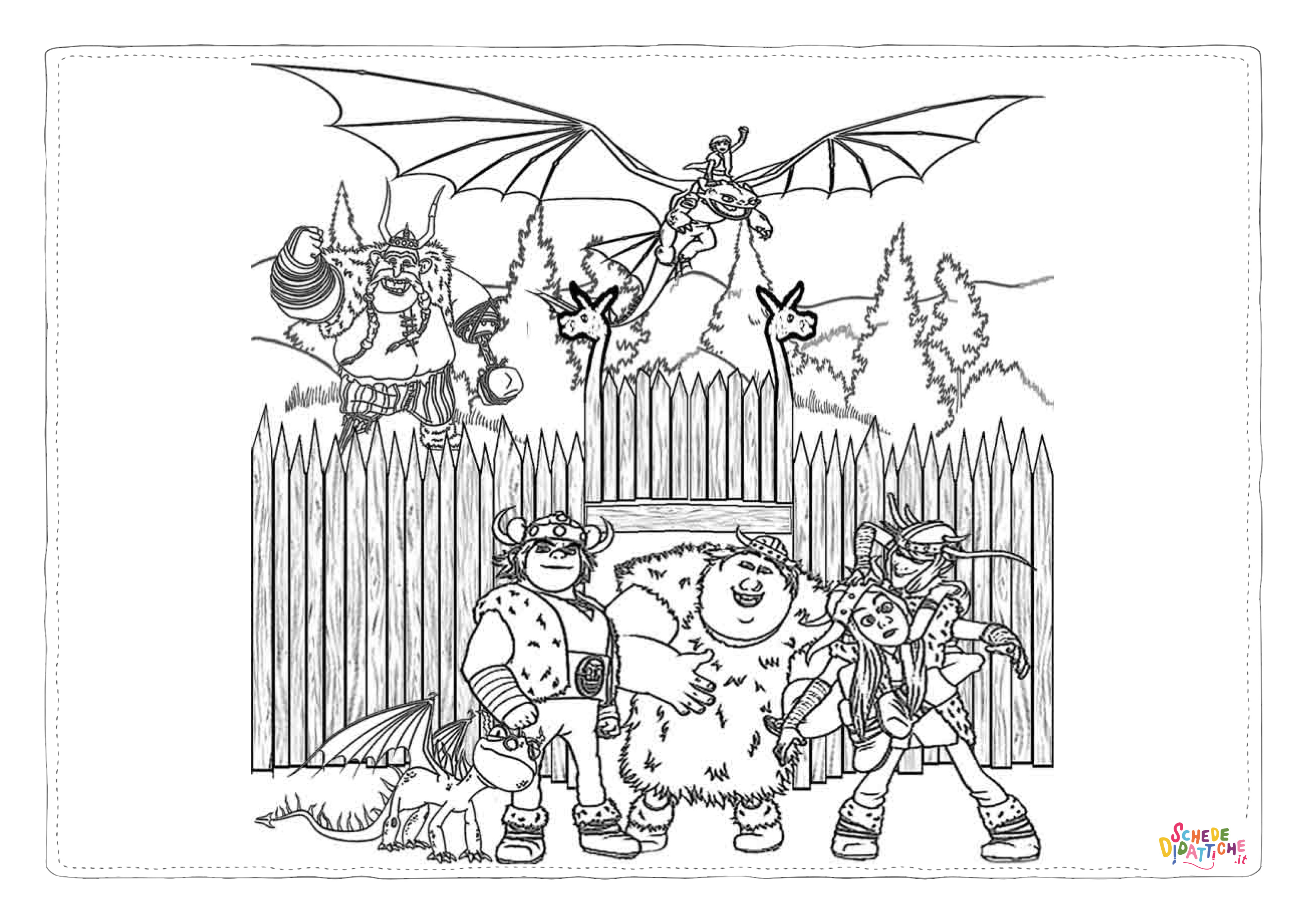 Disegno "Disegno di Dragon Trainer da stampare e colorare 45" Disegno di Dragon Trainer da stampare e colorare 45