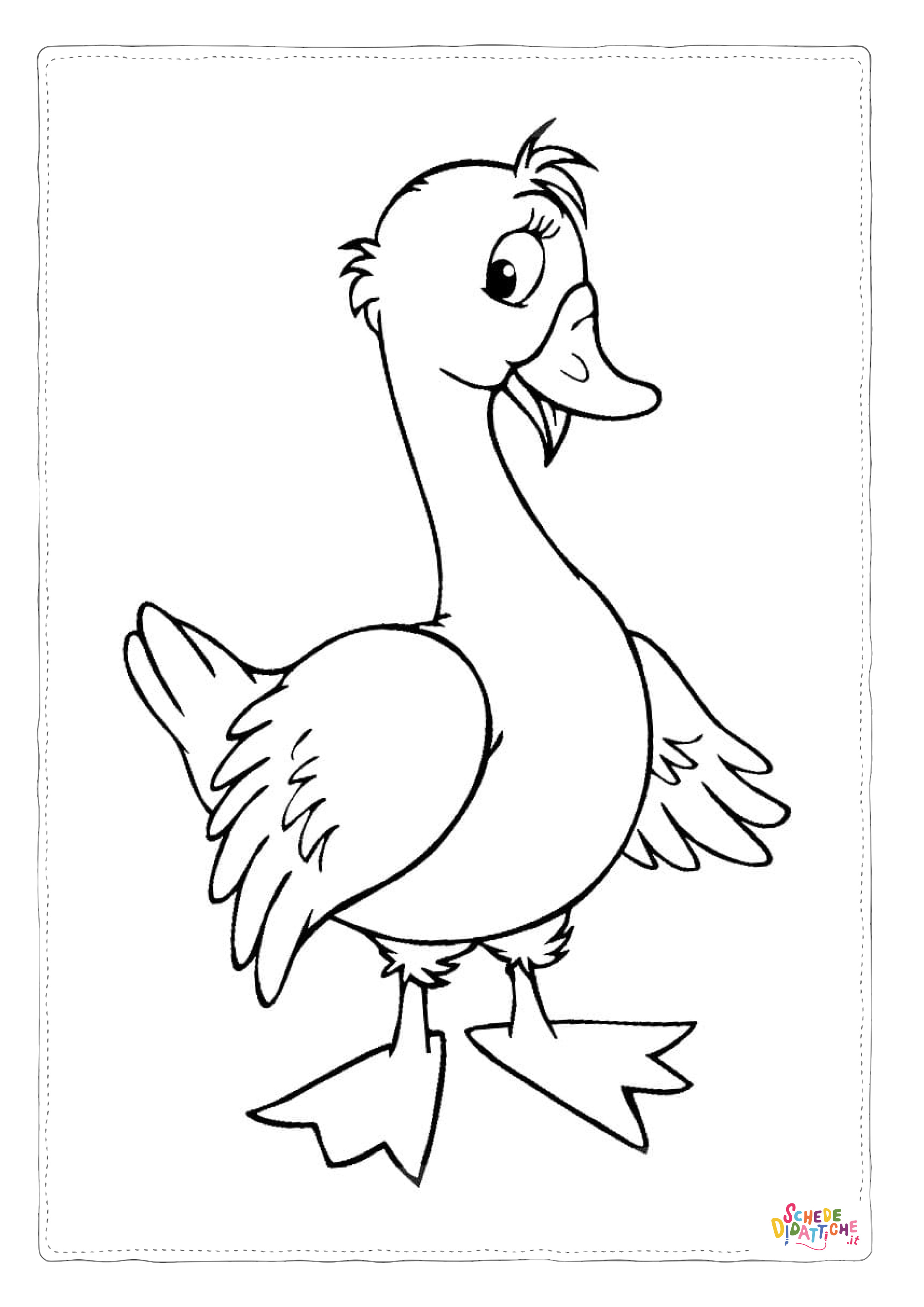 Disegno "Disegno di uccello da stampare e colorare 128" Disegno di uccello da stampare e colorare 128