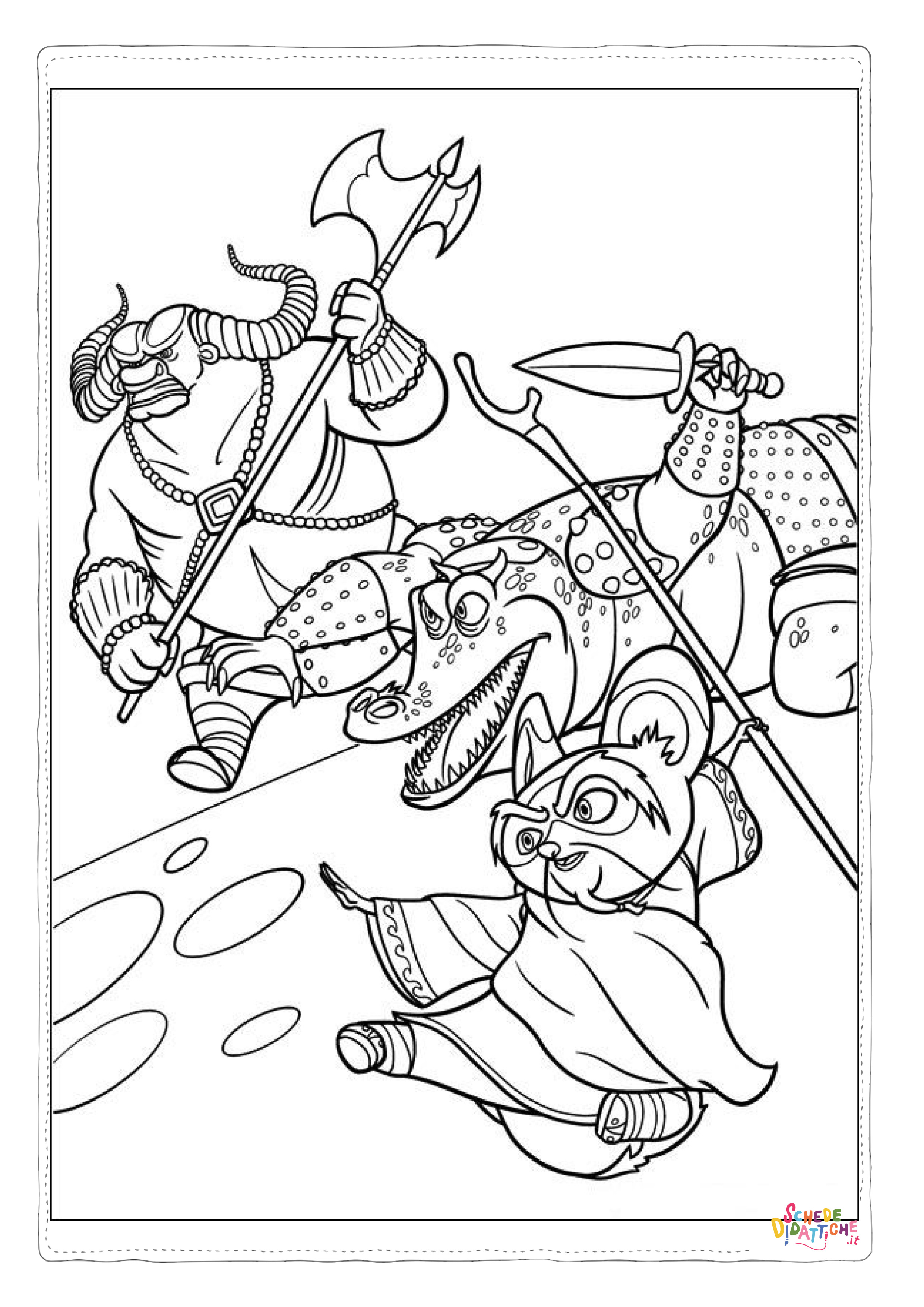 Disegno di Kung Fu Panda da stampare e colorare 10