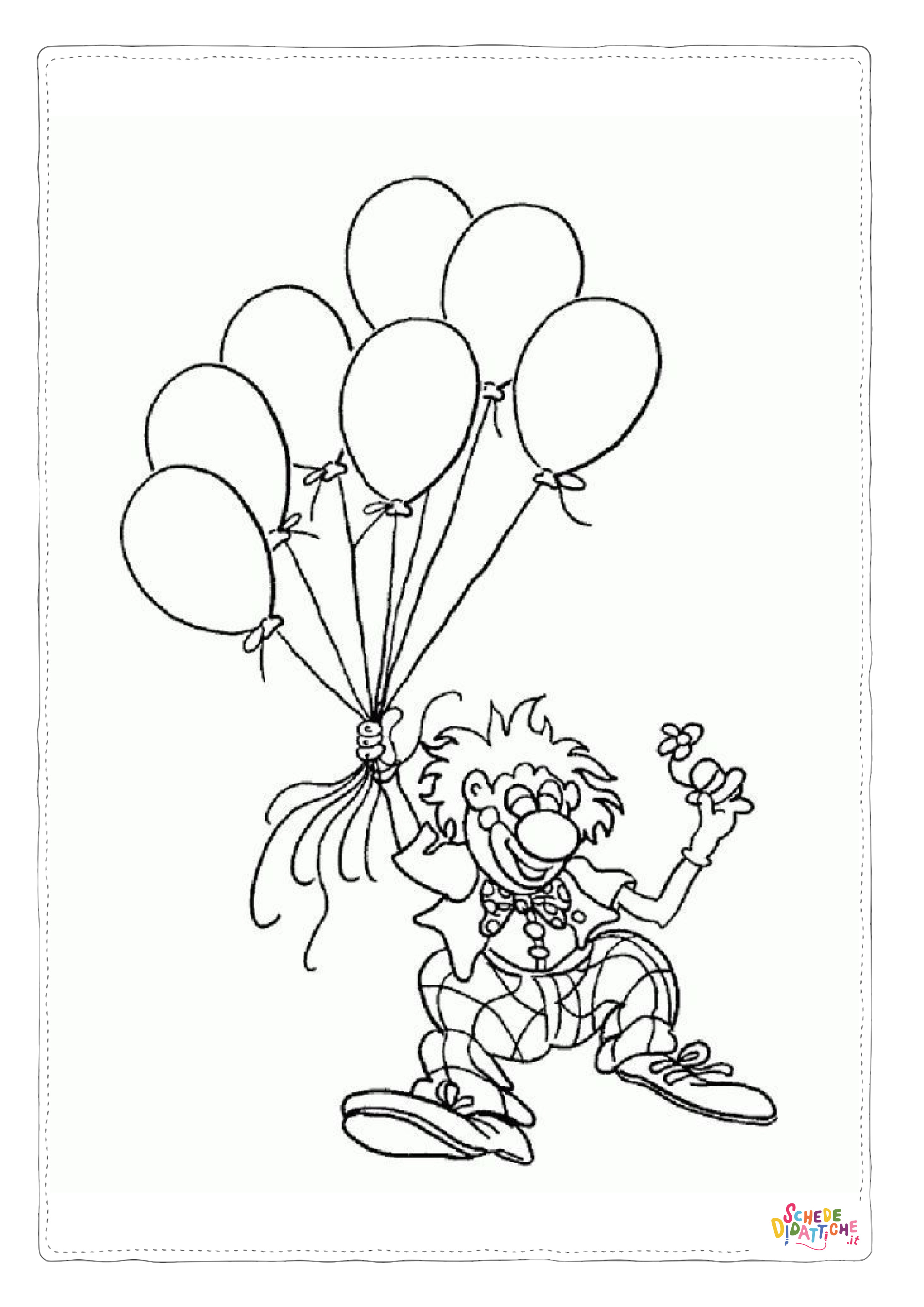 Disegno di clown da stampare e colorare 42
