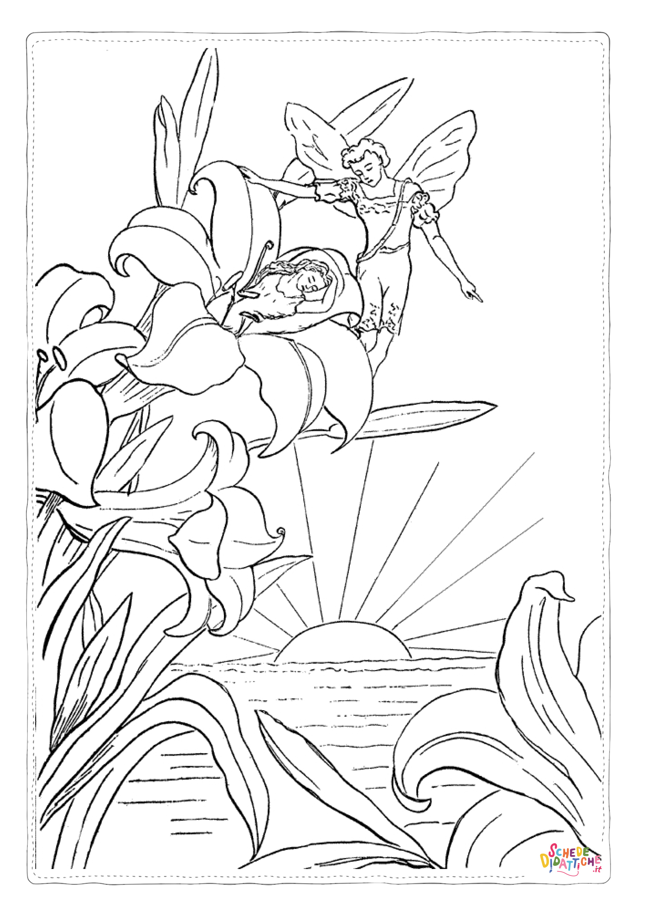 Disegno "Disegno di fata da stampare e colorare 60" Disegno di fata da stampare e colorare 60