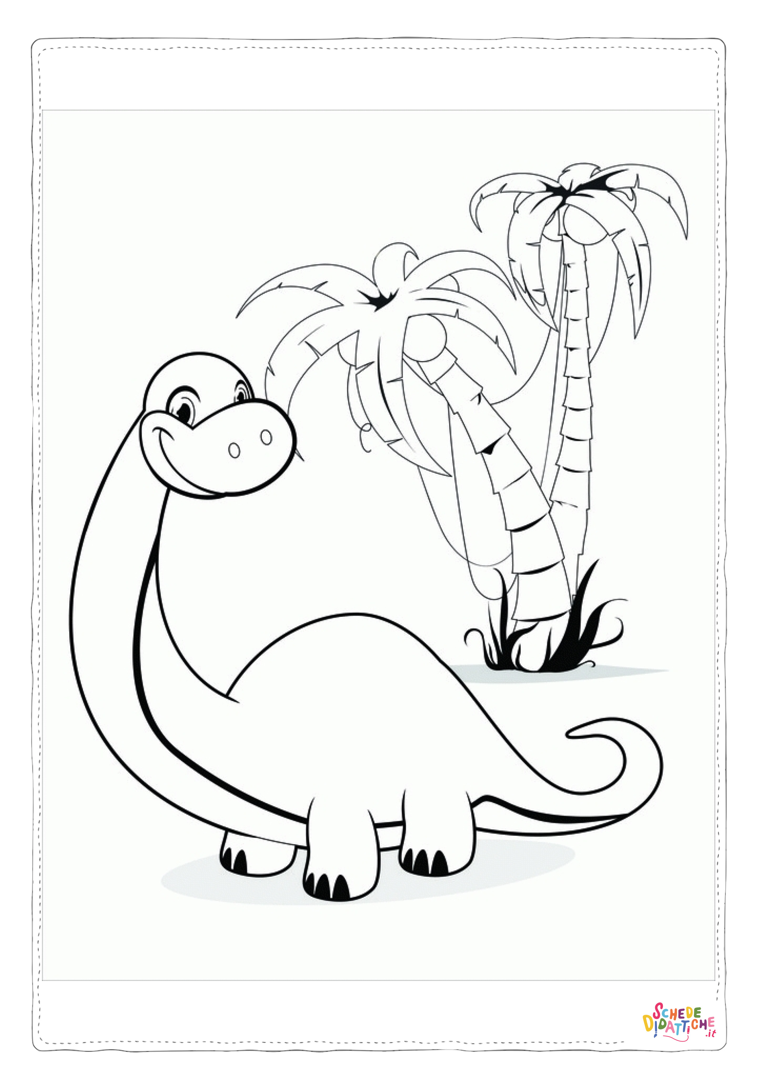 Disegno "Disegno di Brachiosauro da stampare e colorare 6" Disegno di Brachiosauro da stampare e colorare 6