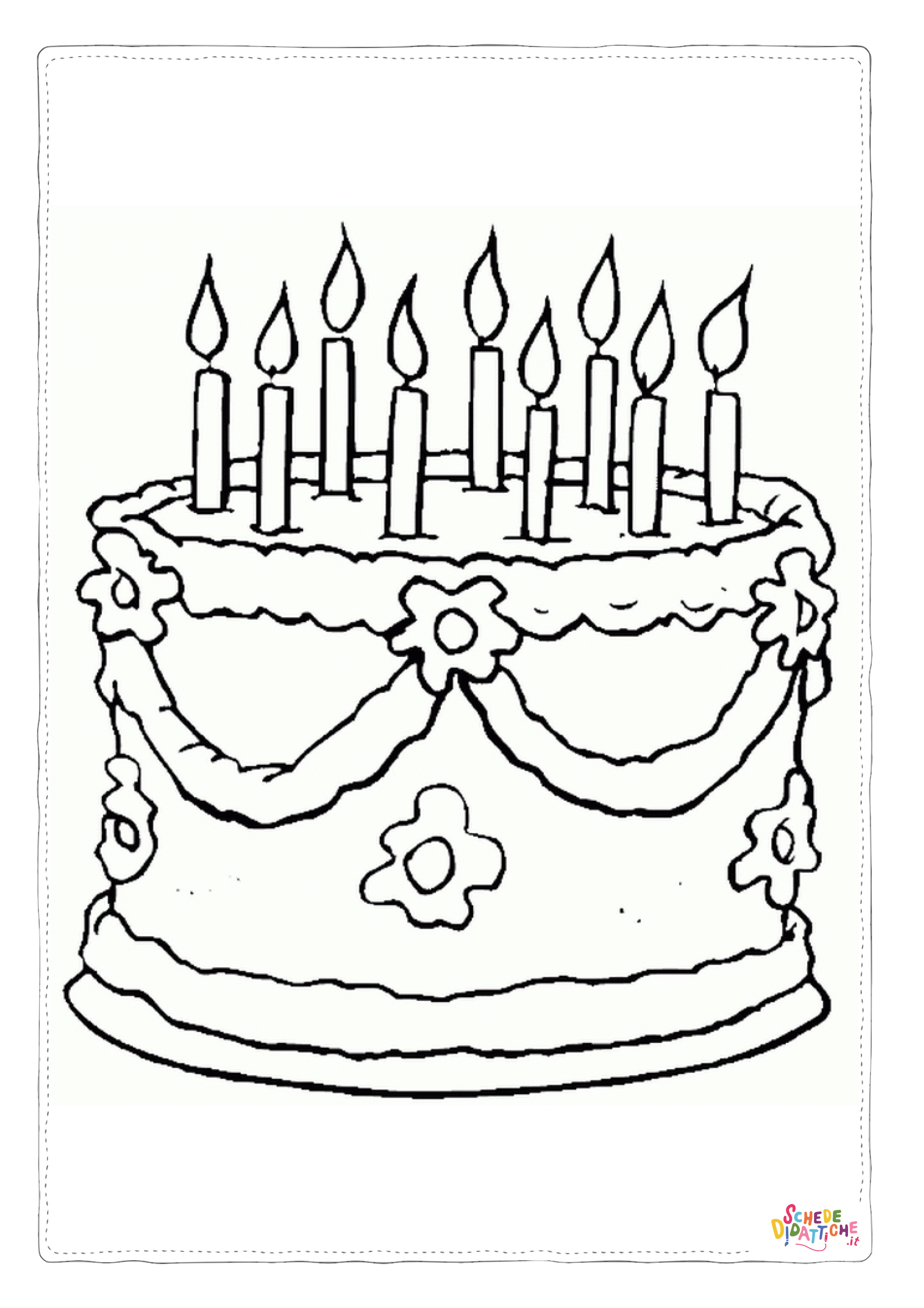 Disegno "Disegno di compleanno da stampare e colorare 5" Disegno di compleanno da stampare e colorare 5
