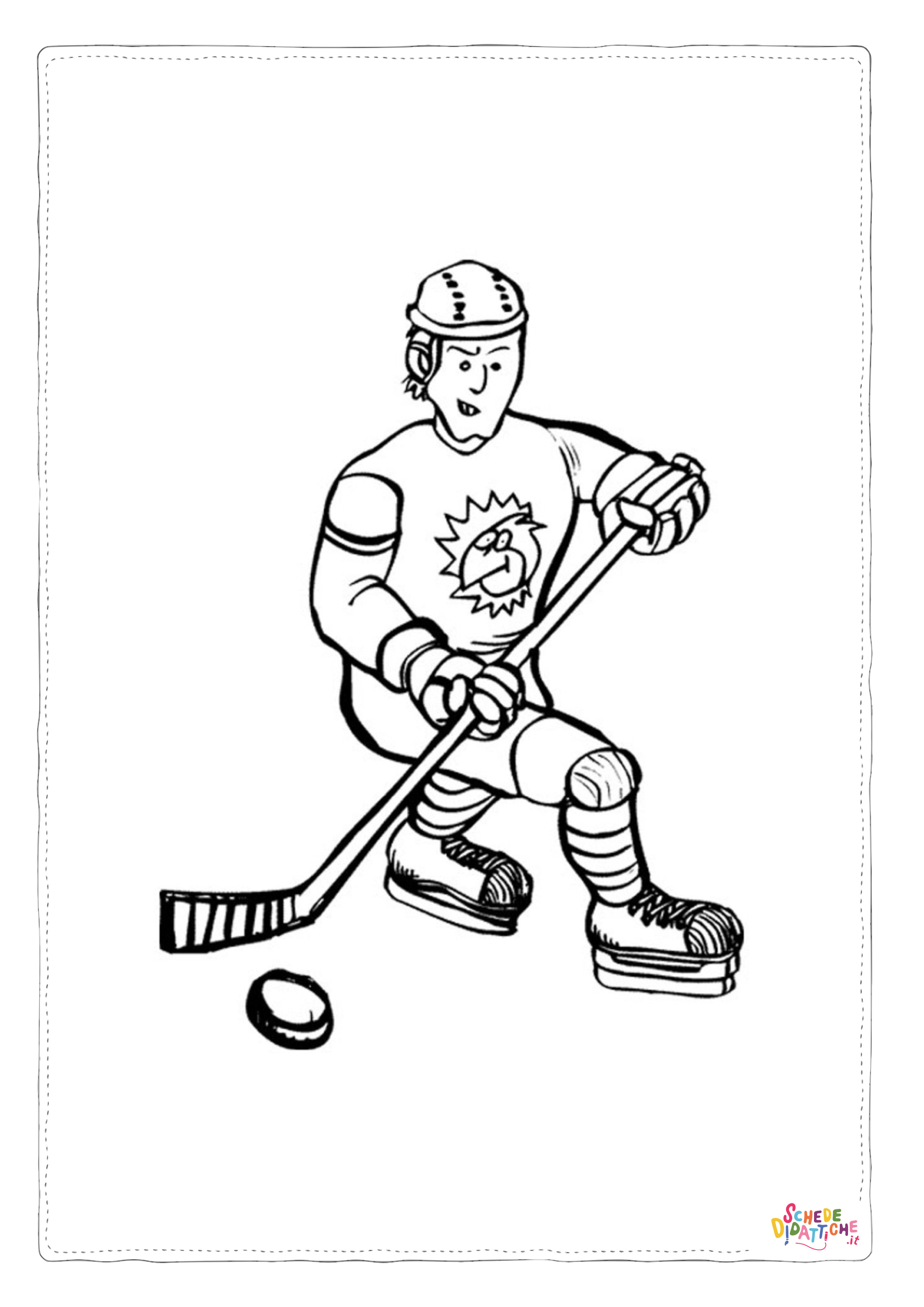 Disegno di hockey da stampare e colorare 33