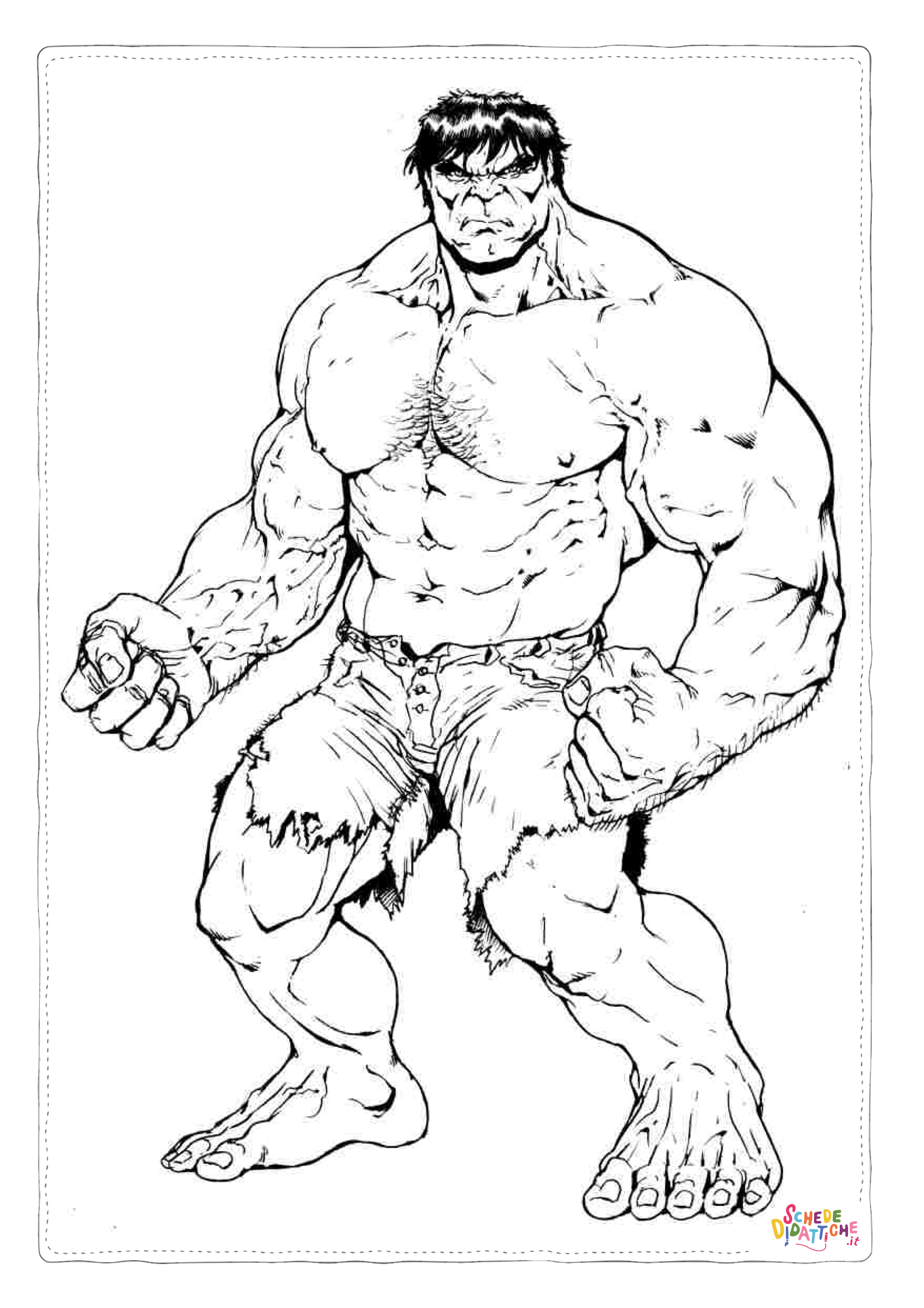 Disegno di Hulk da stampare e colorare 105