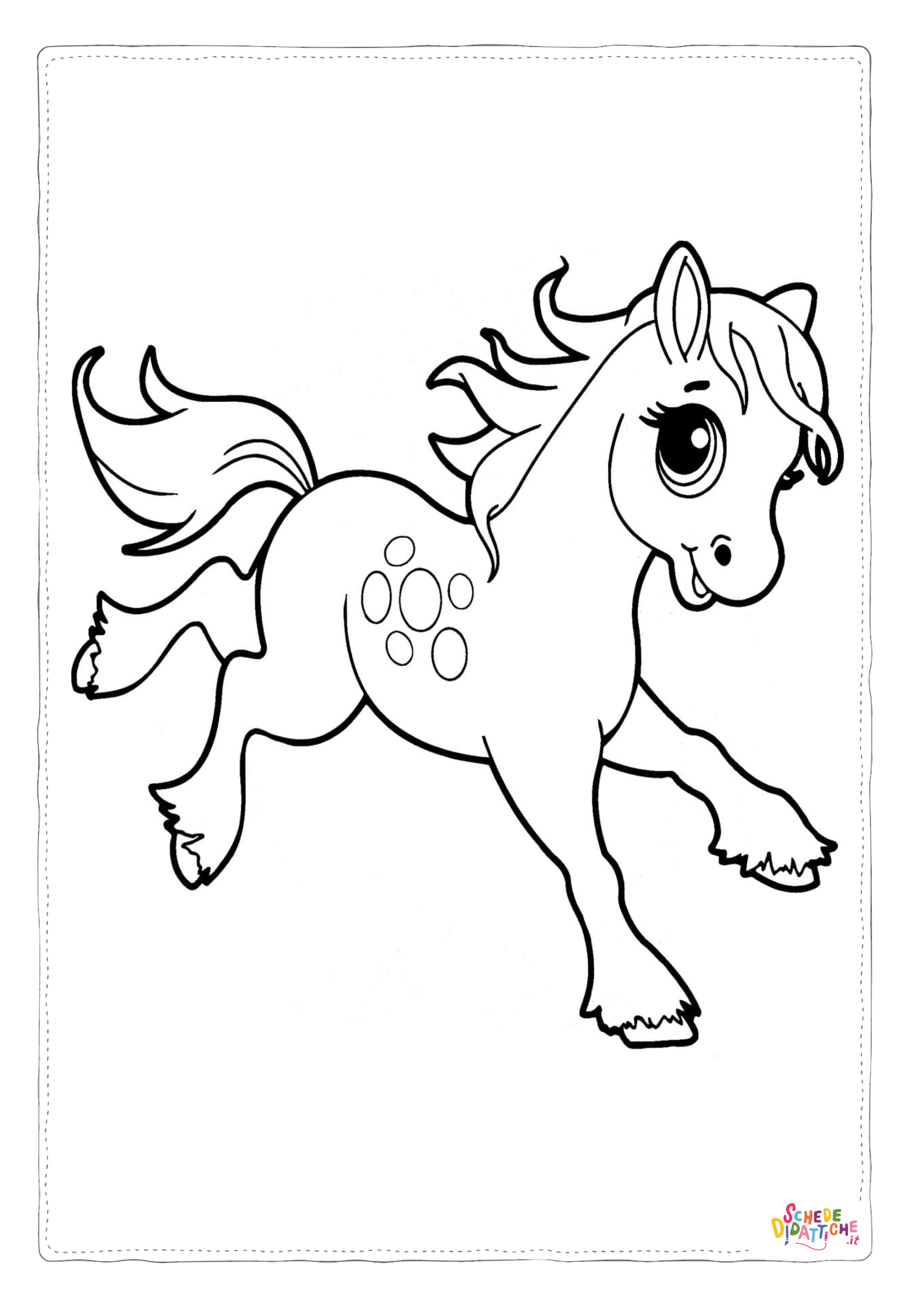 Disegno "Disegno di cavallo da stampare e colorare 150" Disegno di cavallo da stampare e colorare 150