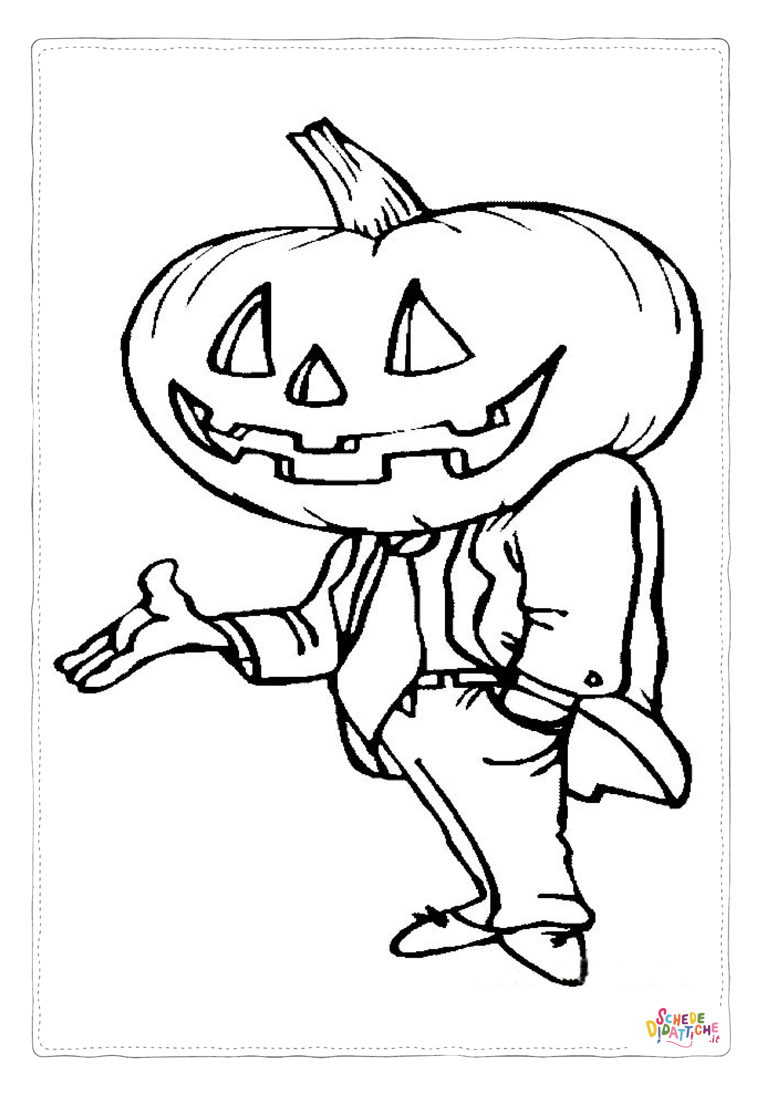 Disegno "Disegno di zucca di Halloween da stampare e colorare 5" Disegno di zucca di Halloween da stampare e colorare 5