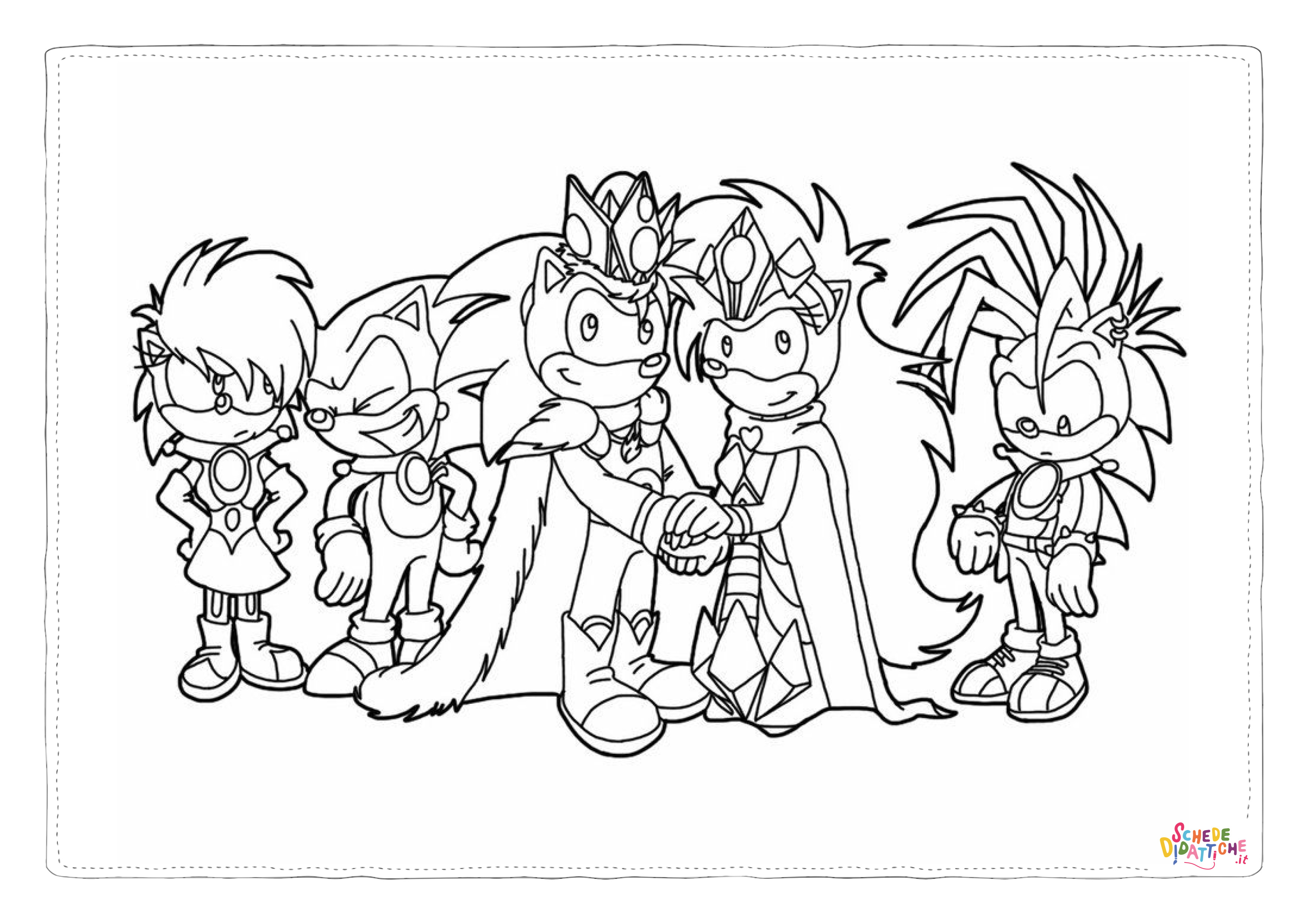 Disegno "Disegno di Sonic da stampare e colorare 5" Disegno di Sonic da stampare e colorare 5