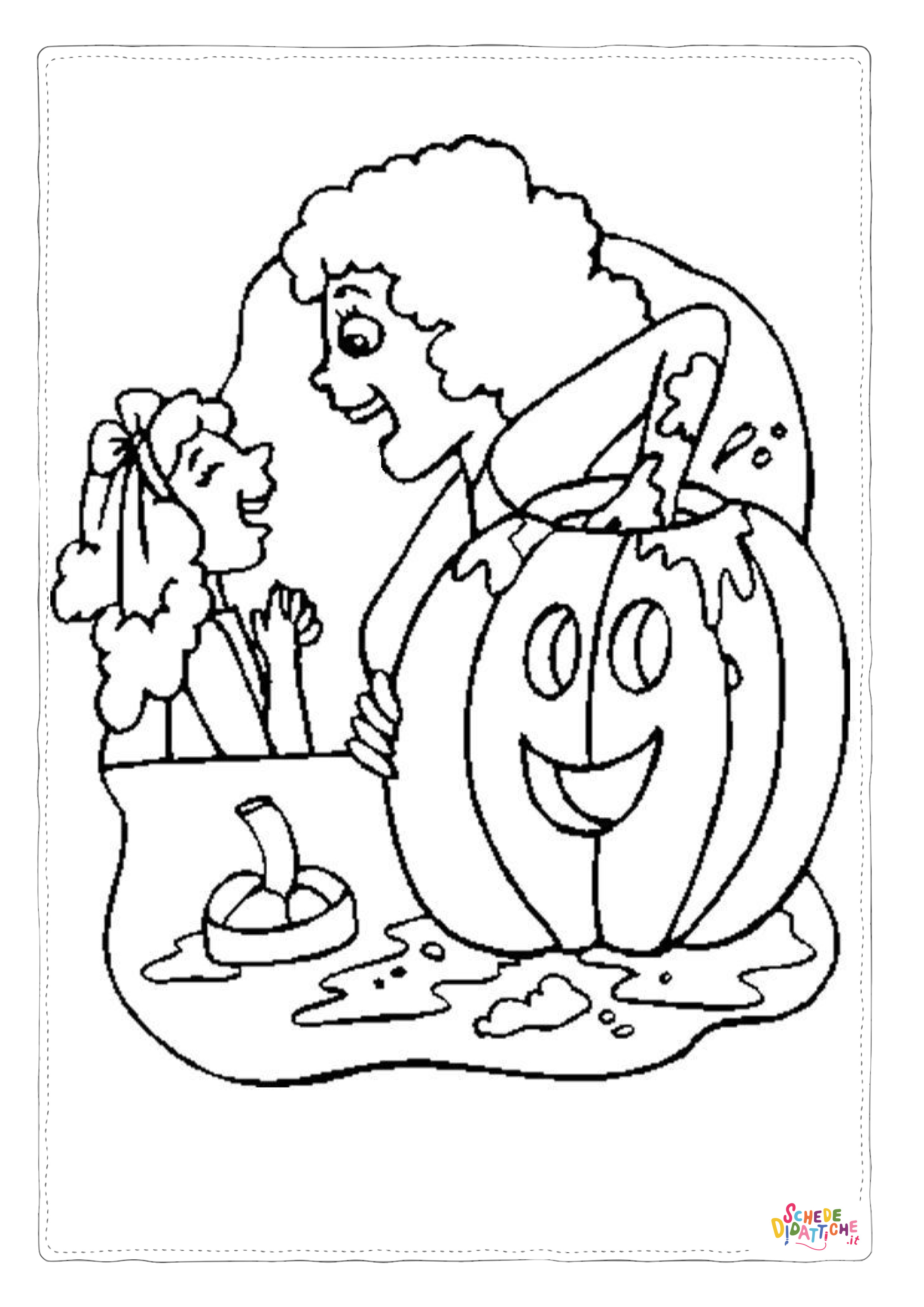 Disegno "Disegno di zucca di Halloween da stampare e colorare 10" Disegno di zucca di Halloween da stampare e colorare 10