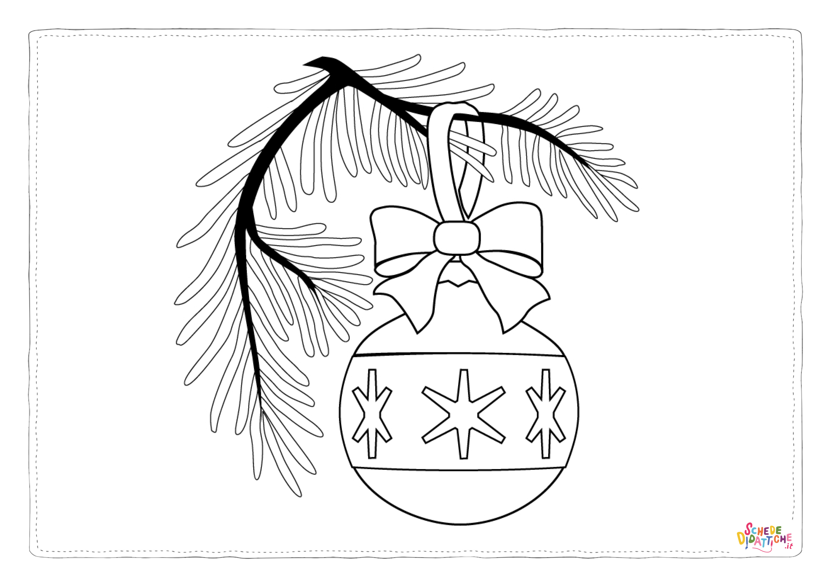 Disegno "Disegno di palla di Natale da stampare e colorare 12" Disegno di palla di Natale da stampare e colorare 12