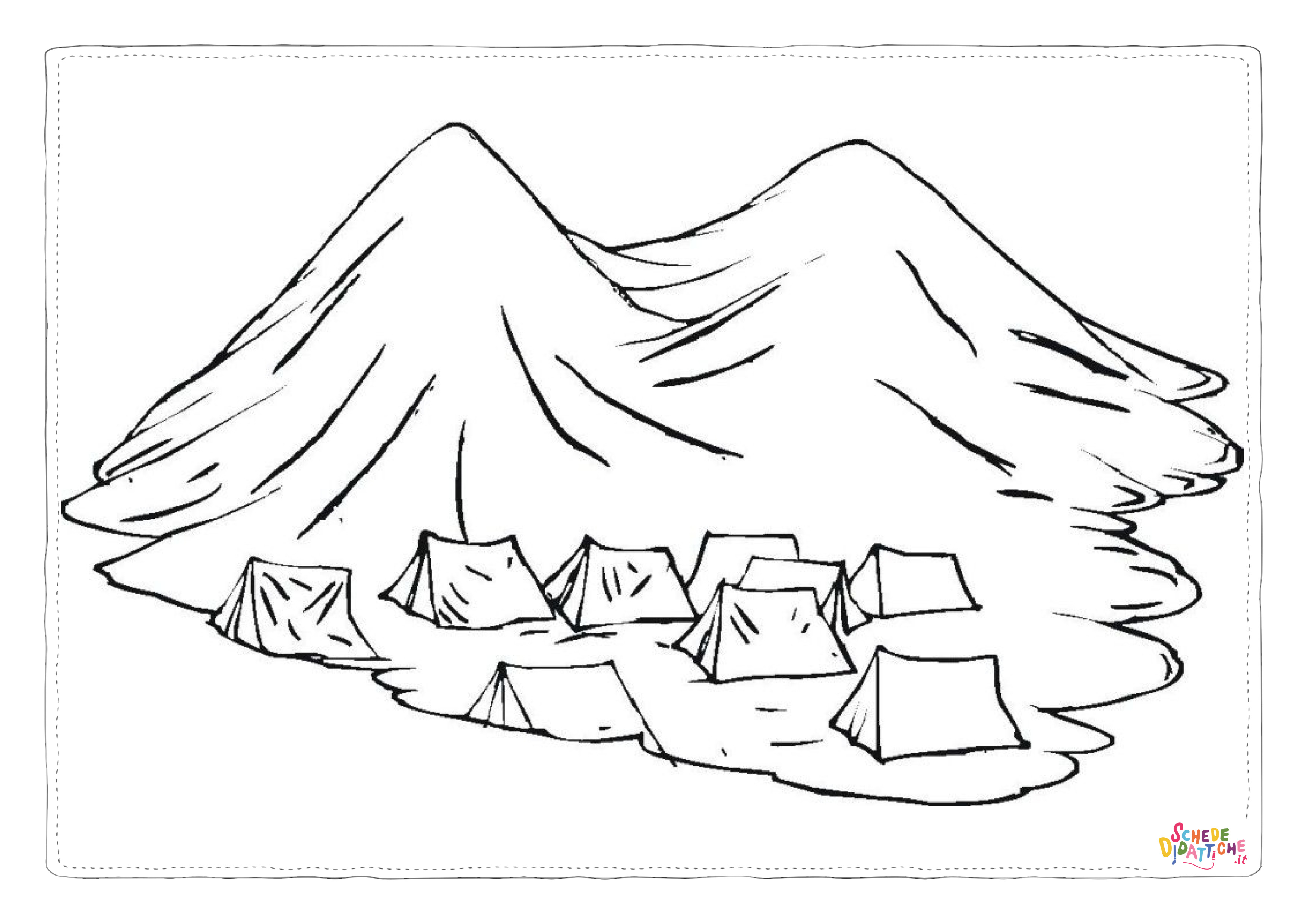 Disegno di campeggio da stampare e colorare 24