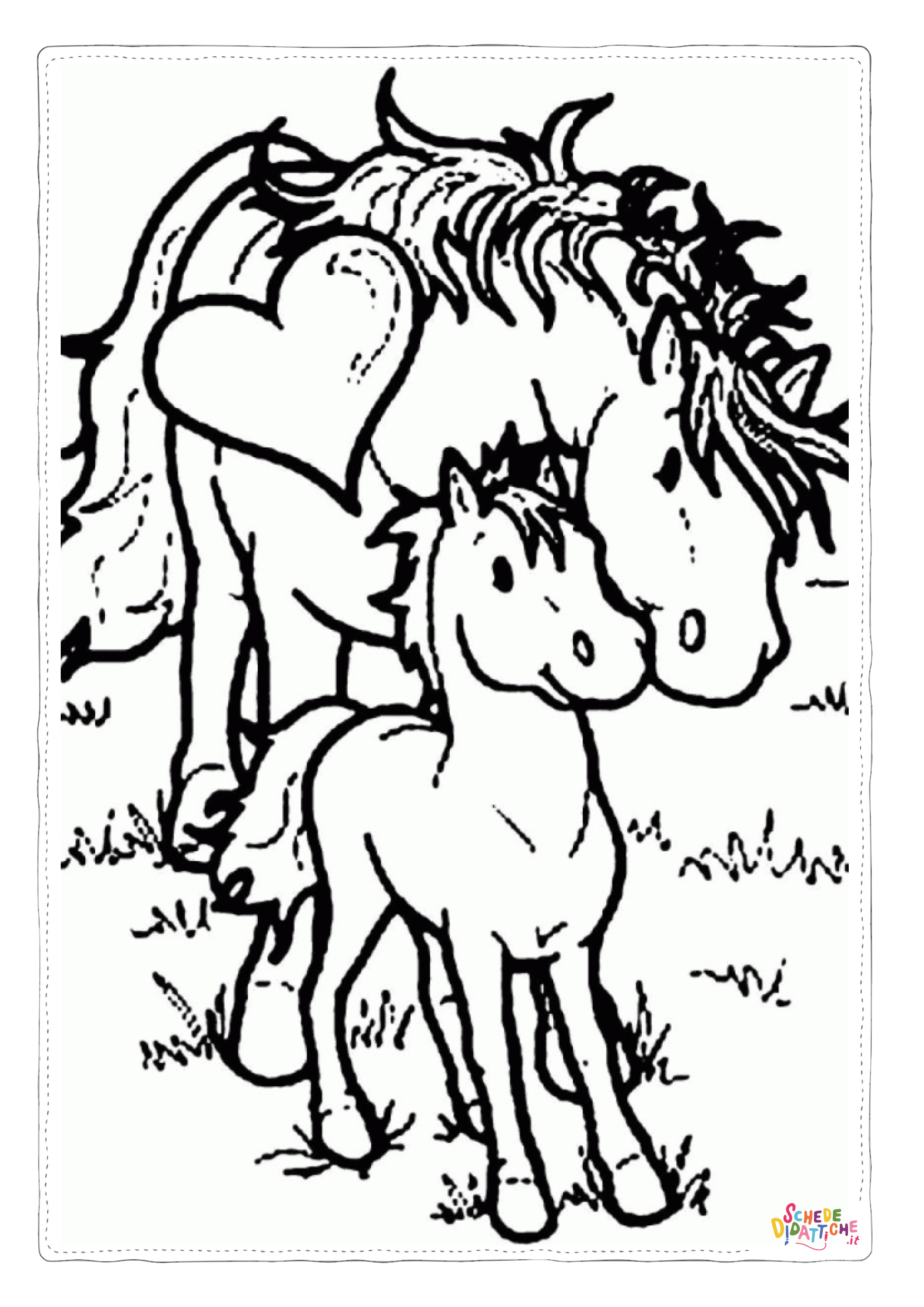 Disegno "Disegno di cavallo da stampare e colorare 15" Disegno di cavallo da stampare e colorare 15
