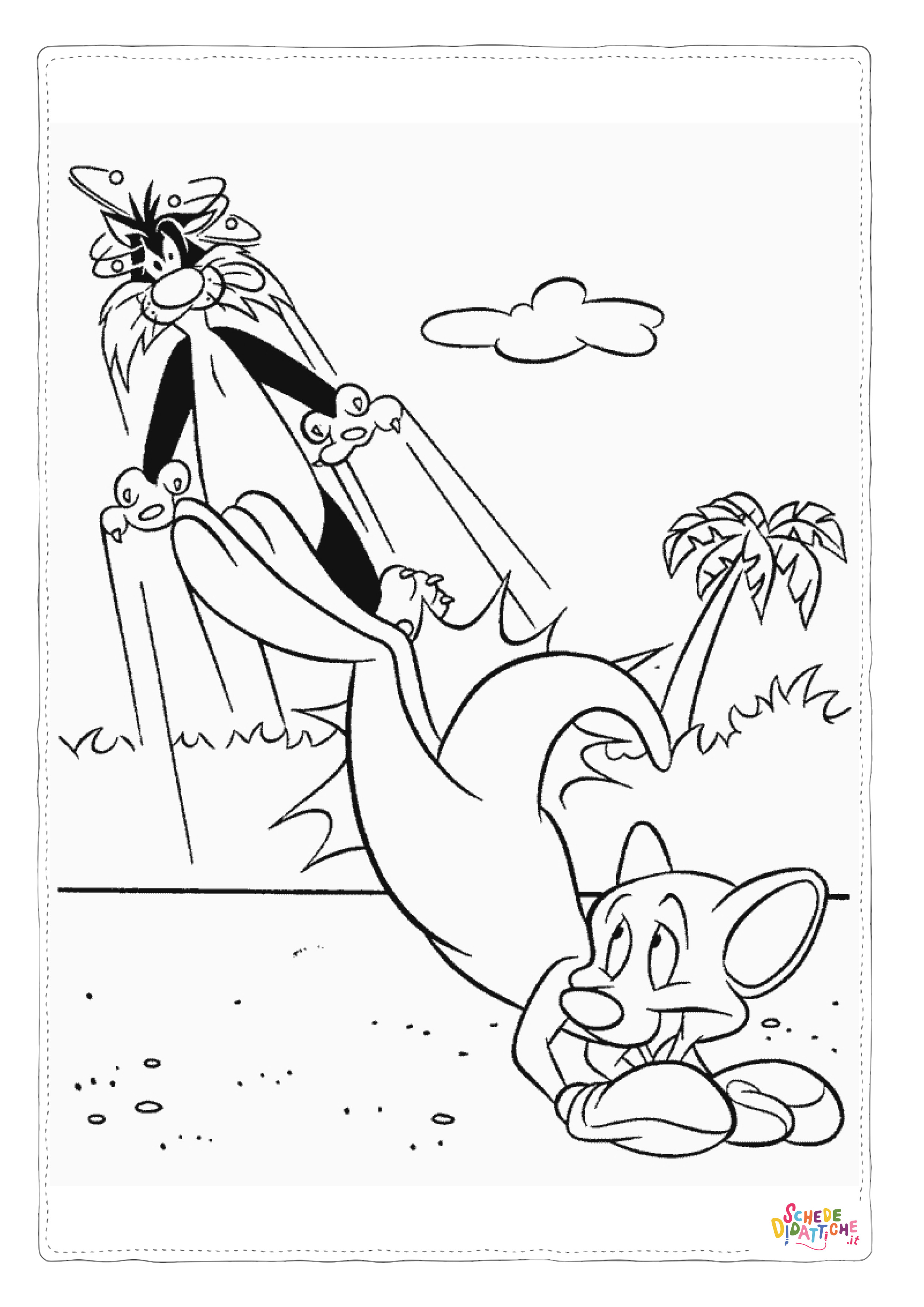 Disegno di Tom e Jerry da stampare e colorare 34