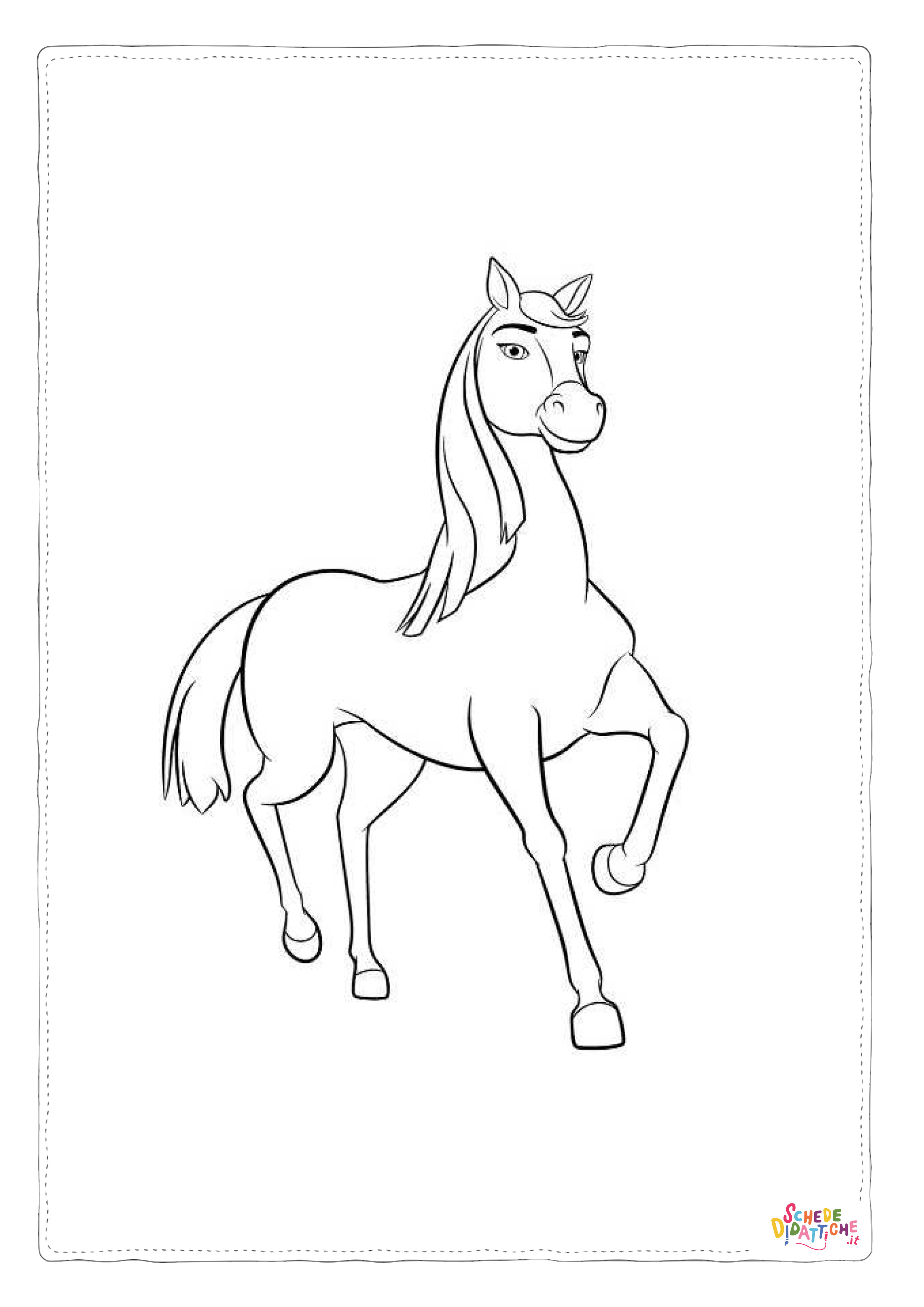 Disegno "Disegno di cavallo da stampare e colorare 71" Disegno di cavallo da stampare e colorare 71