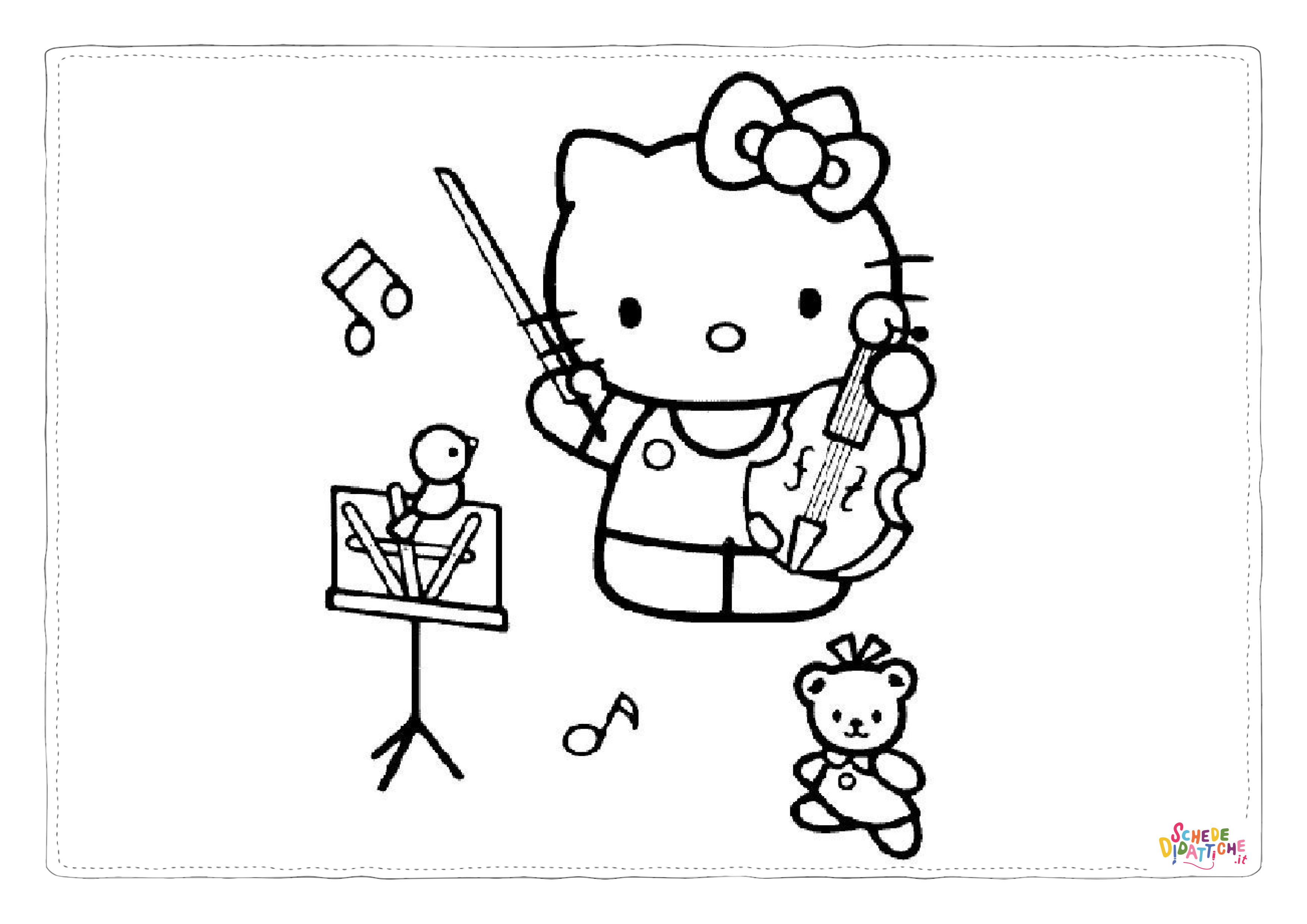 Disegno "Disegno di Hello Kitty da stampare e colorare 206" Disegno di Hello Kitty da stampare e colorare 206