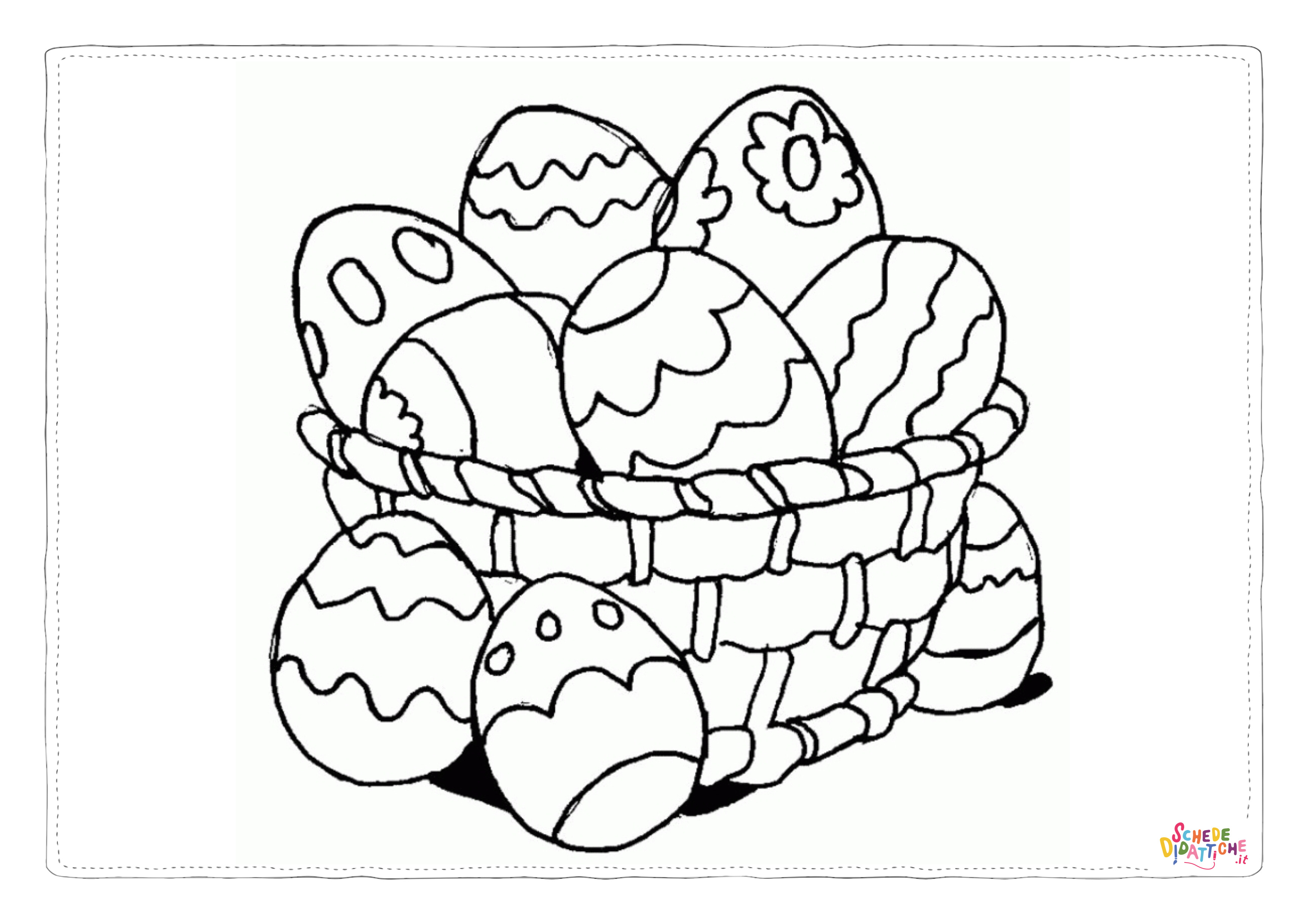 Disegno "Disegno di uovo di Pasqua da stampare e colorare 92" Disegno di uovo di Pasqua da stampare e colorare 92