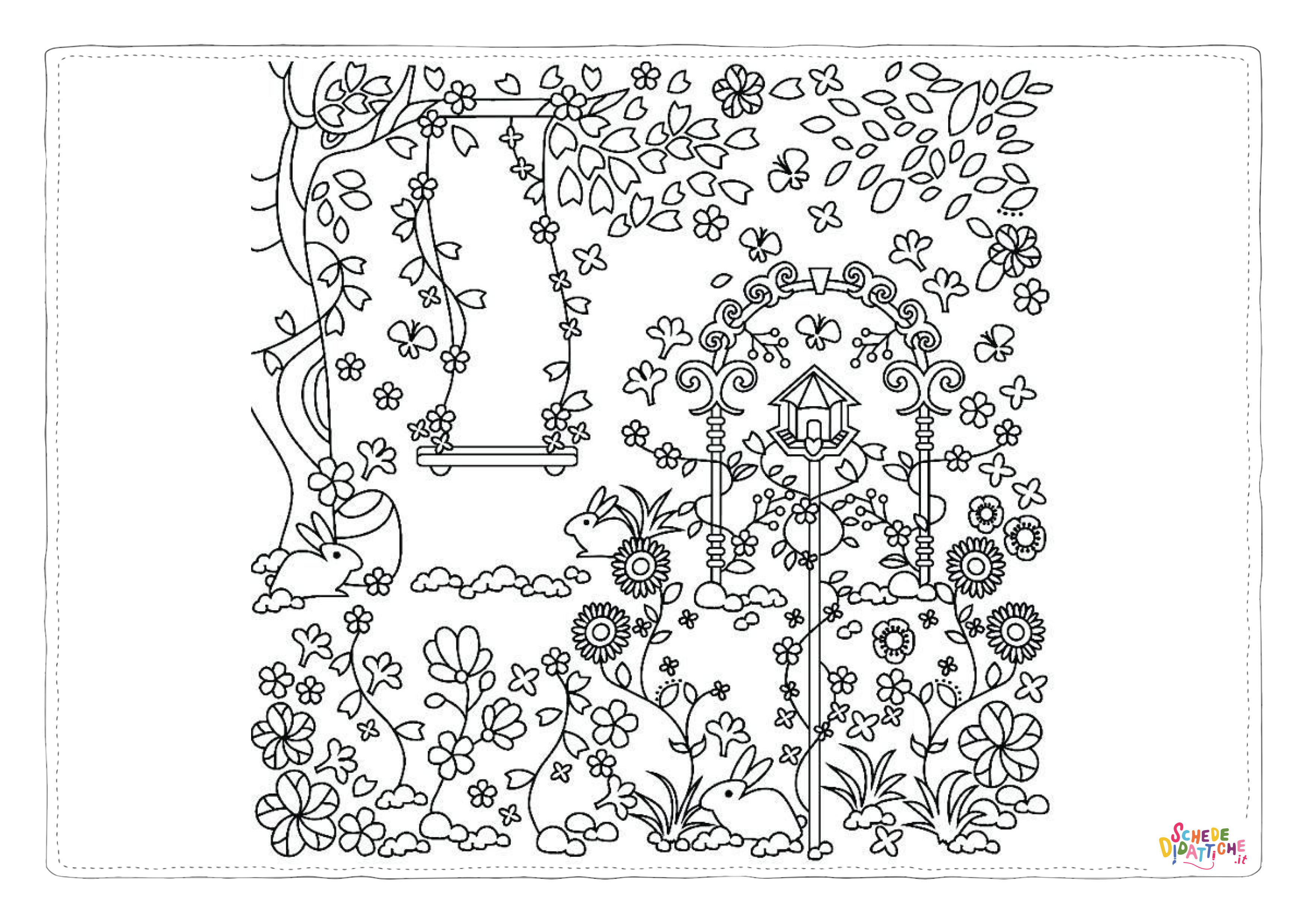 Disegno "Disegno di primavera da stampare e colorare 12" Disegno di primavera da stampare e colorare 12