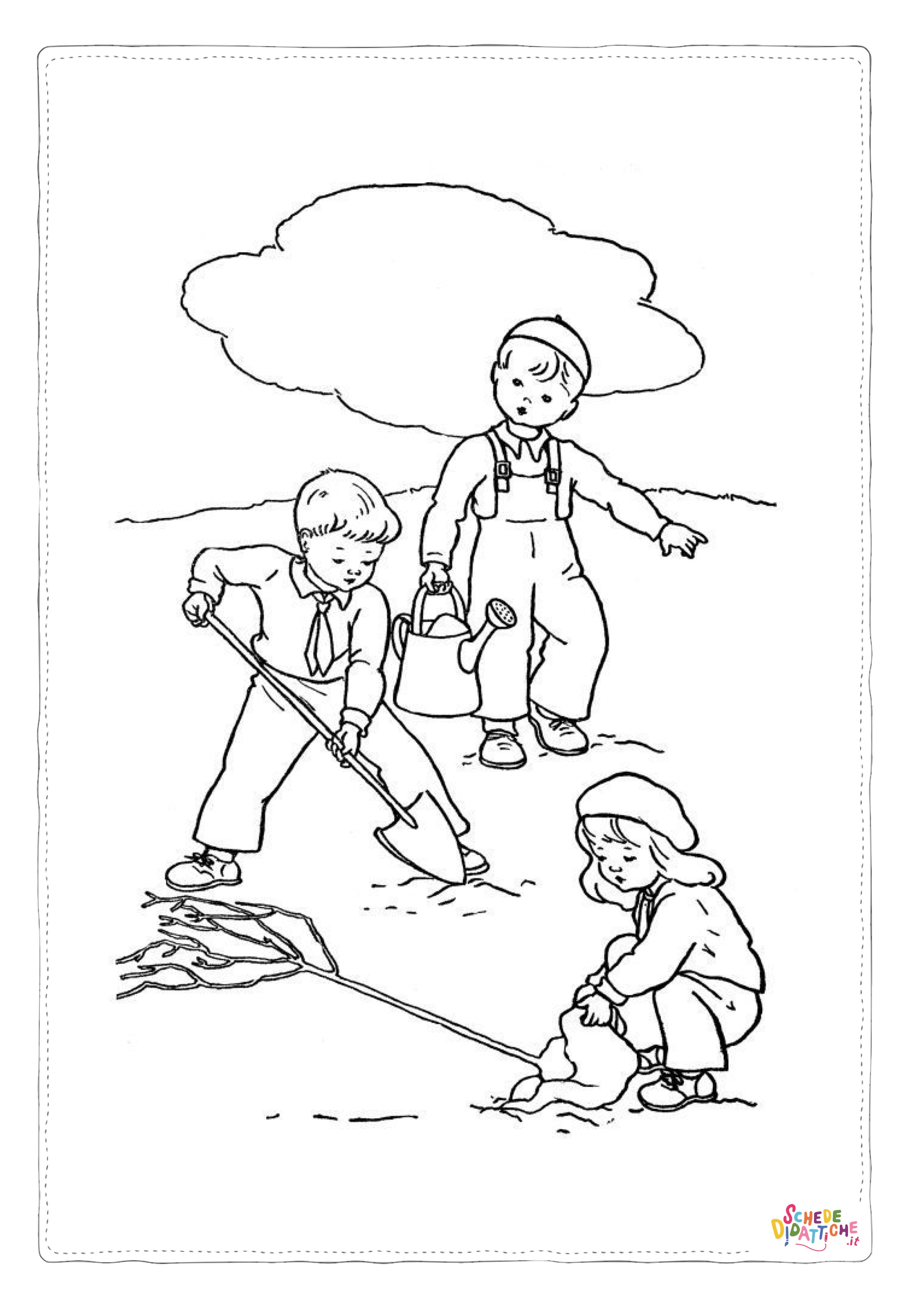 Disegno di giardiniere da stampare e colorare 44